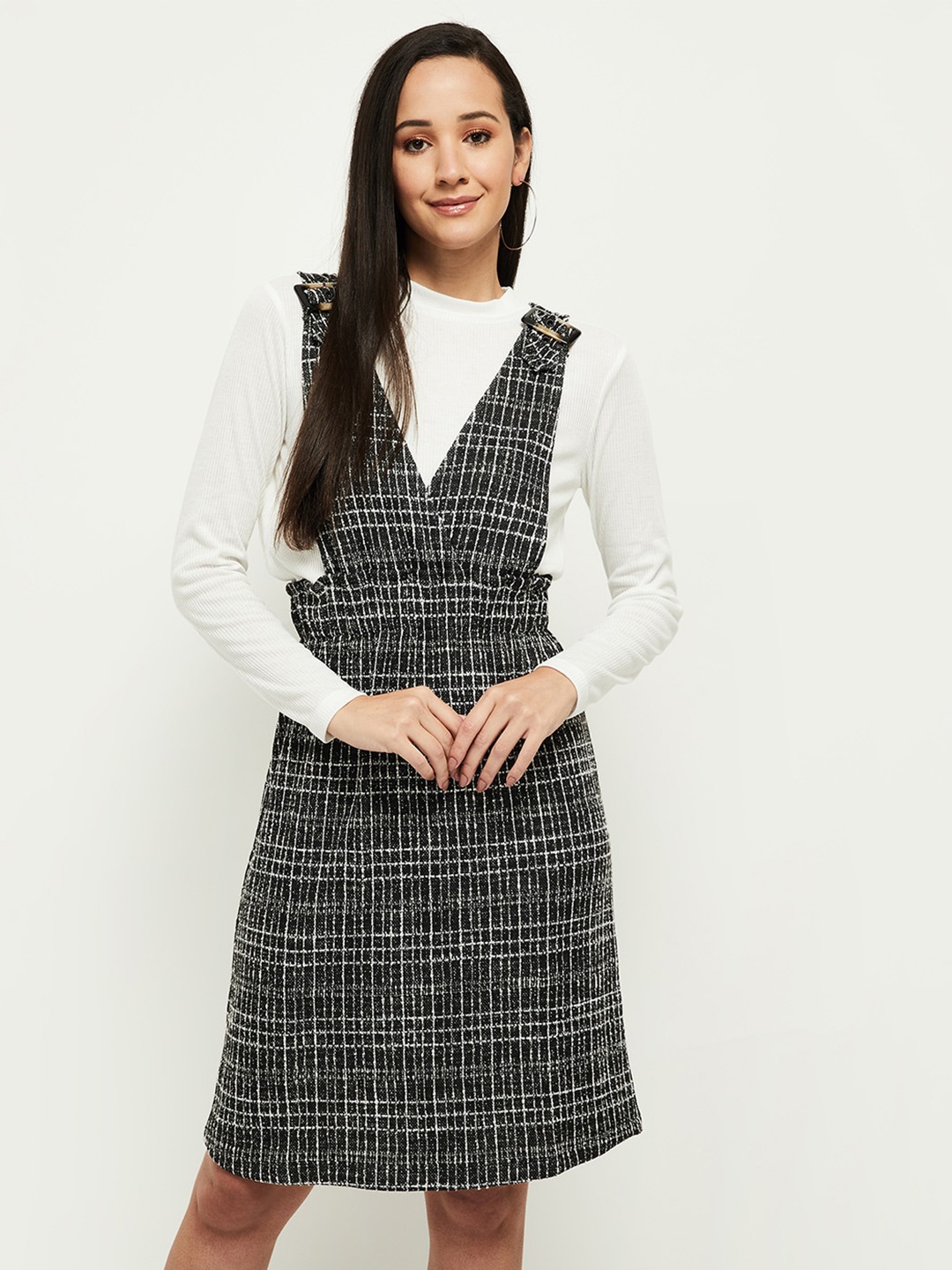 

max Black Pinafore Dress