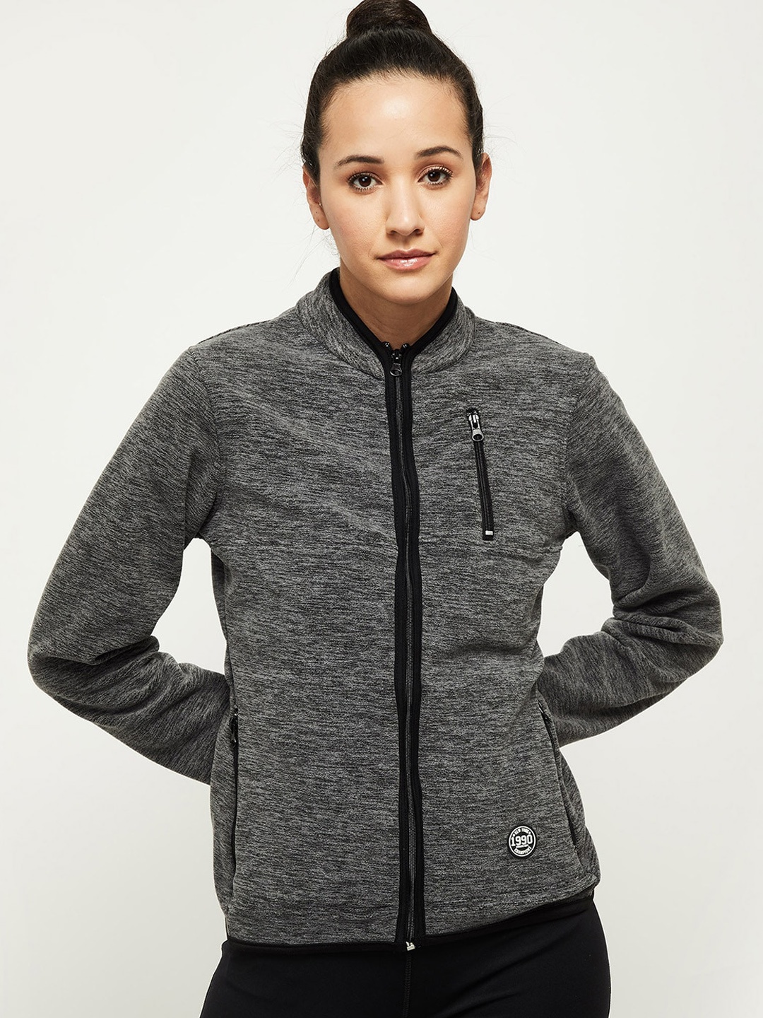 

max Women Black Sporty Jacket