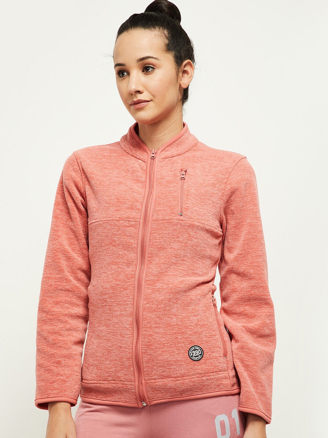 

max Women Peach-Coloured Sporty Jacket