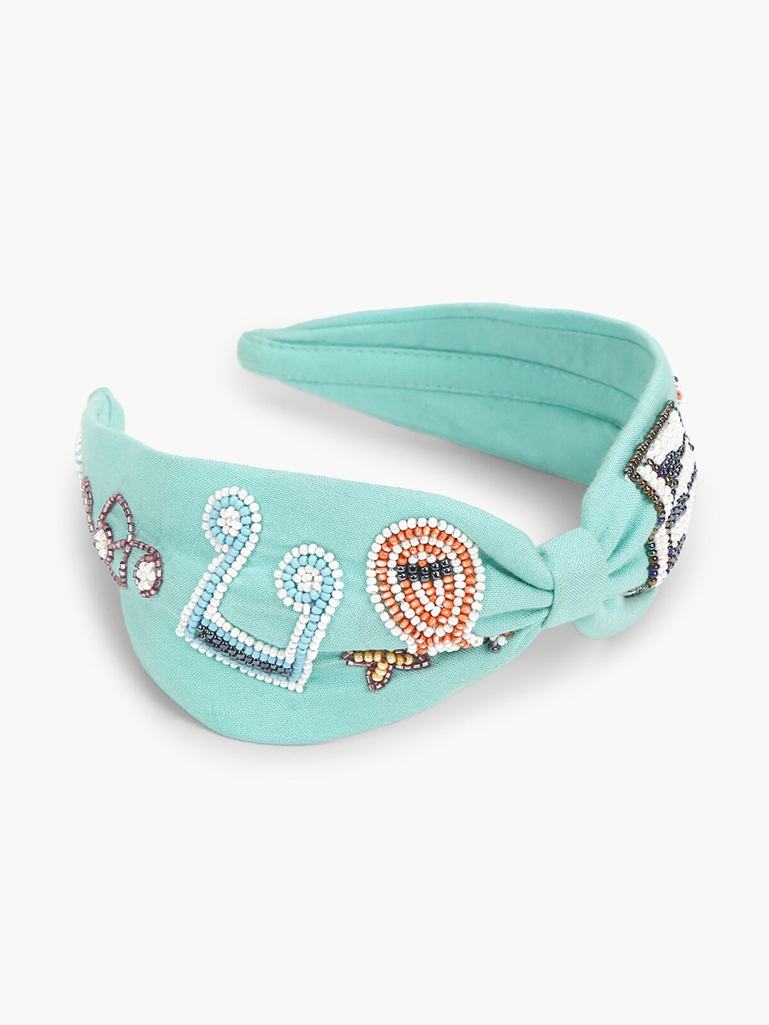 

DEEBACO Girls Sea Green Embellished Hairband