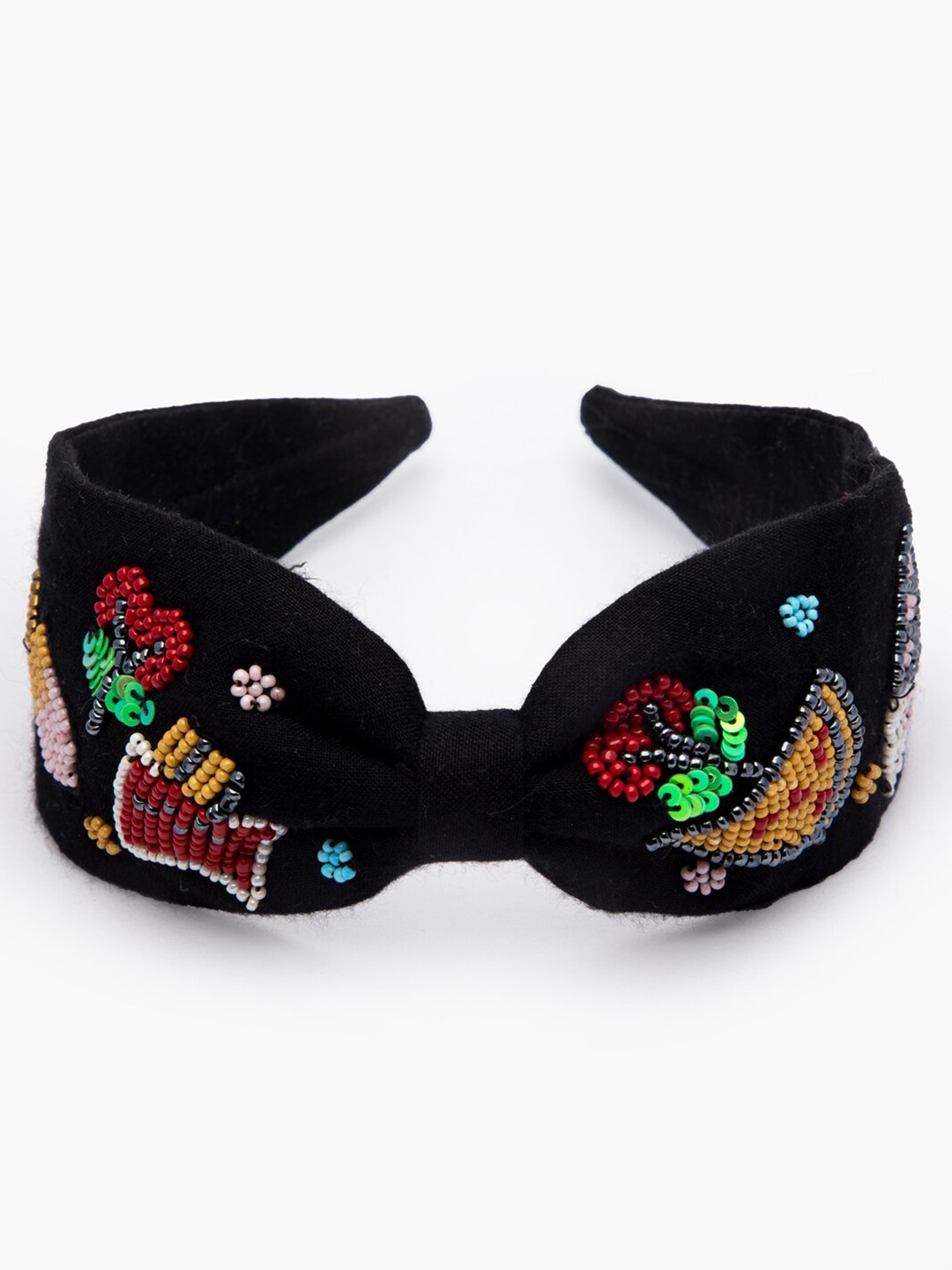 

DEEBACO Girls Black Embellished Hairband