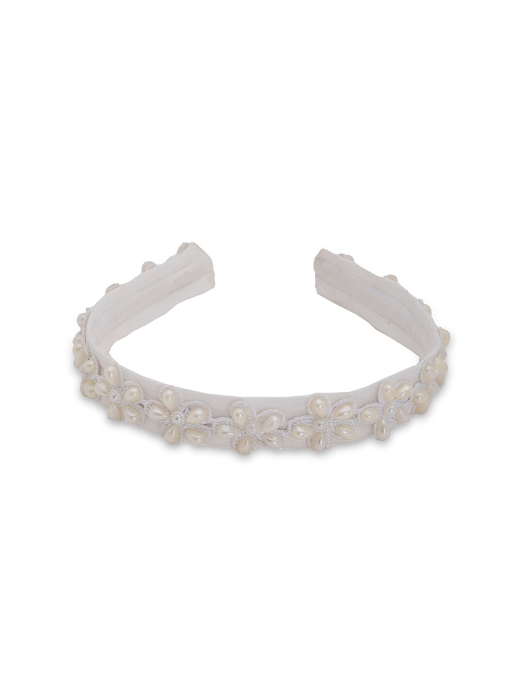 

DEEBACO Girls White Embellished Hairband