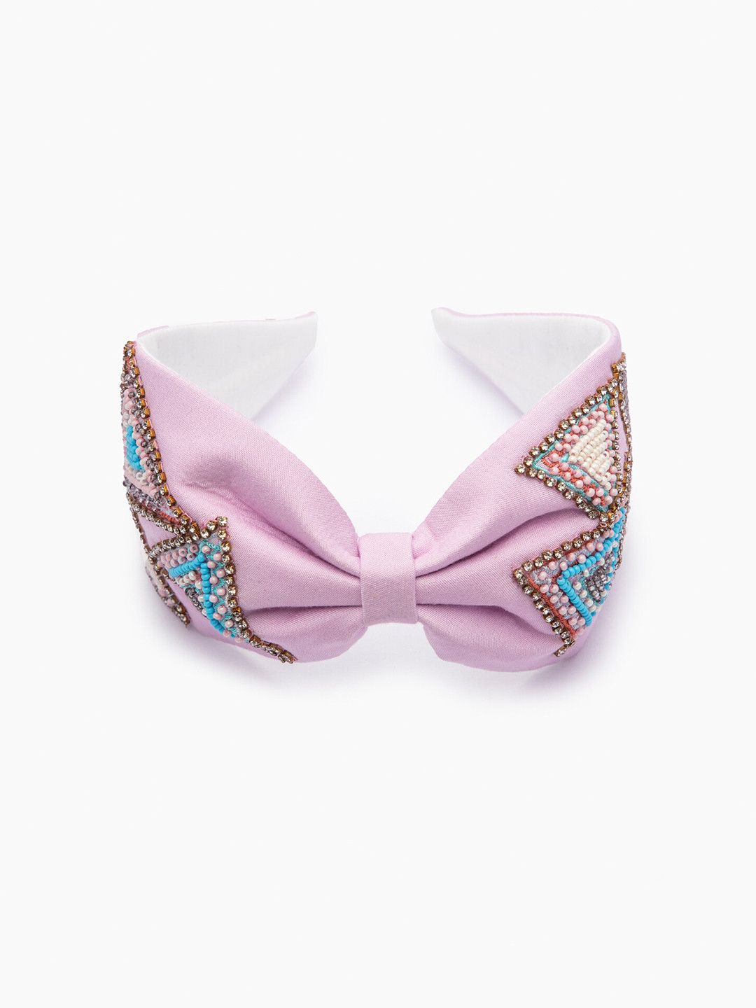 

DEEBACO Girls Pink Embellished Bow Shaped Hairband