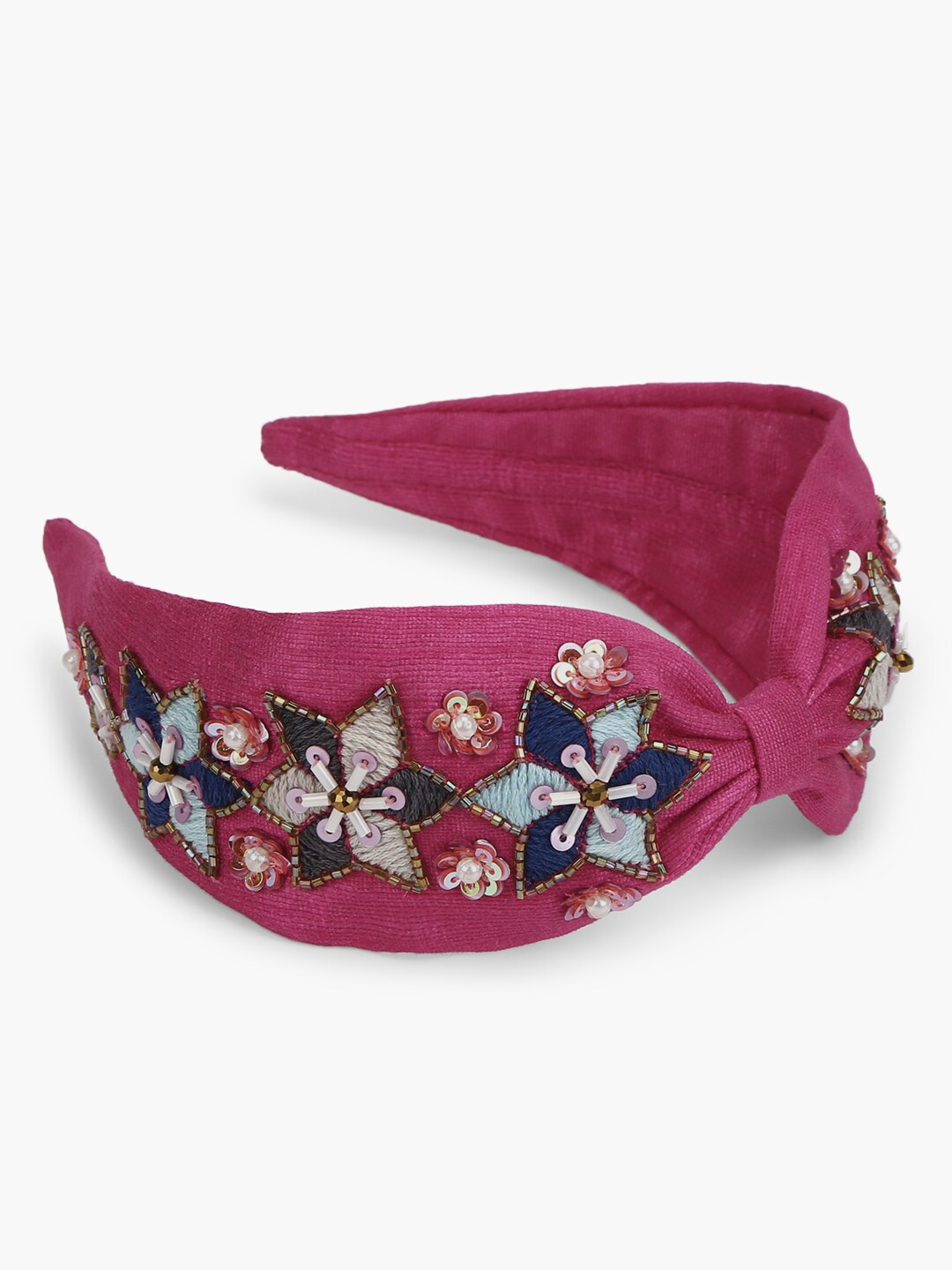 

DEEBACO Girls Magenta Embellished Hairband