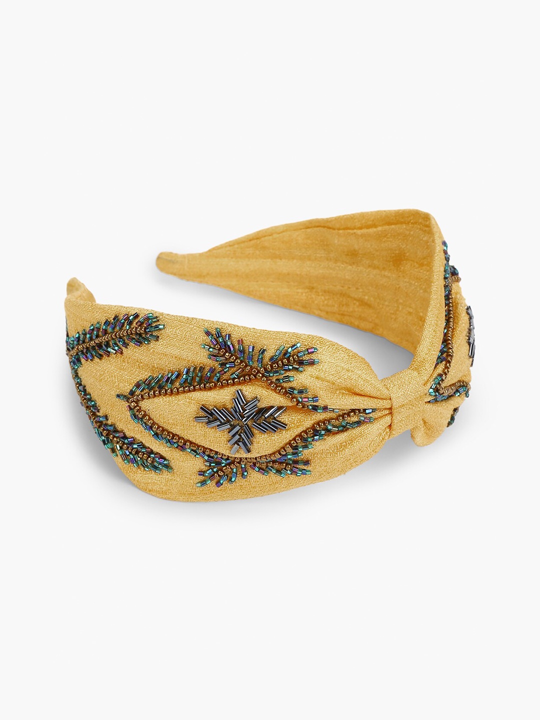 

DEEBACO Girls Yellow & Blue Embellished Hairband
