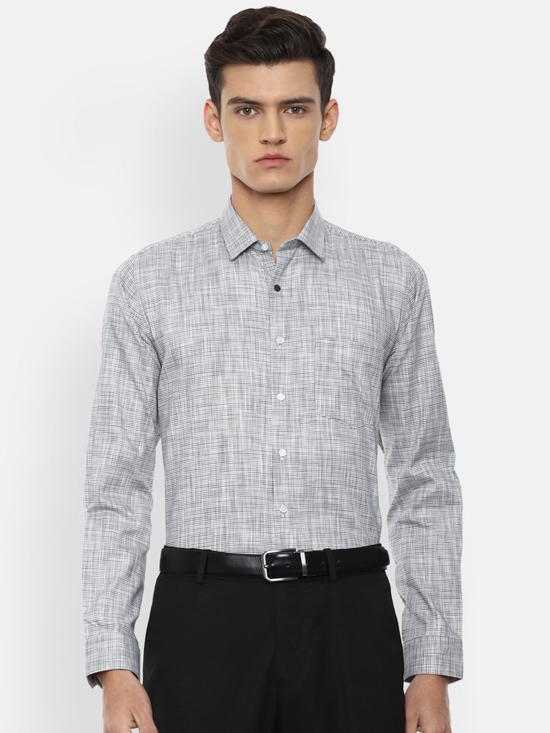 

Van Heusen Men Grey Formal Shirt