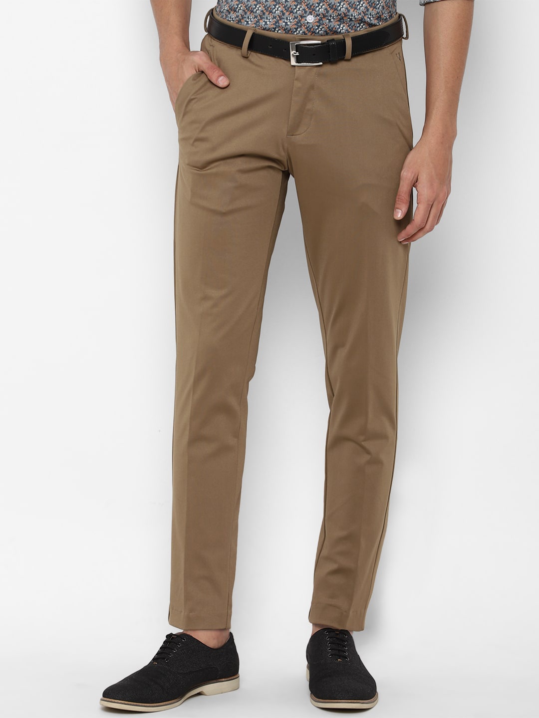 

Allen Solly Men Brown Slim Fit Trousers