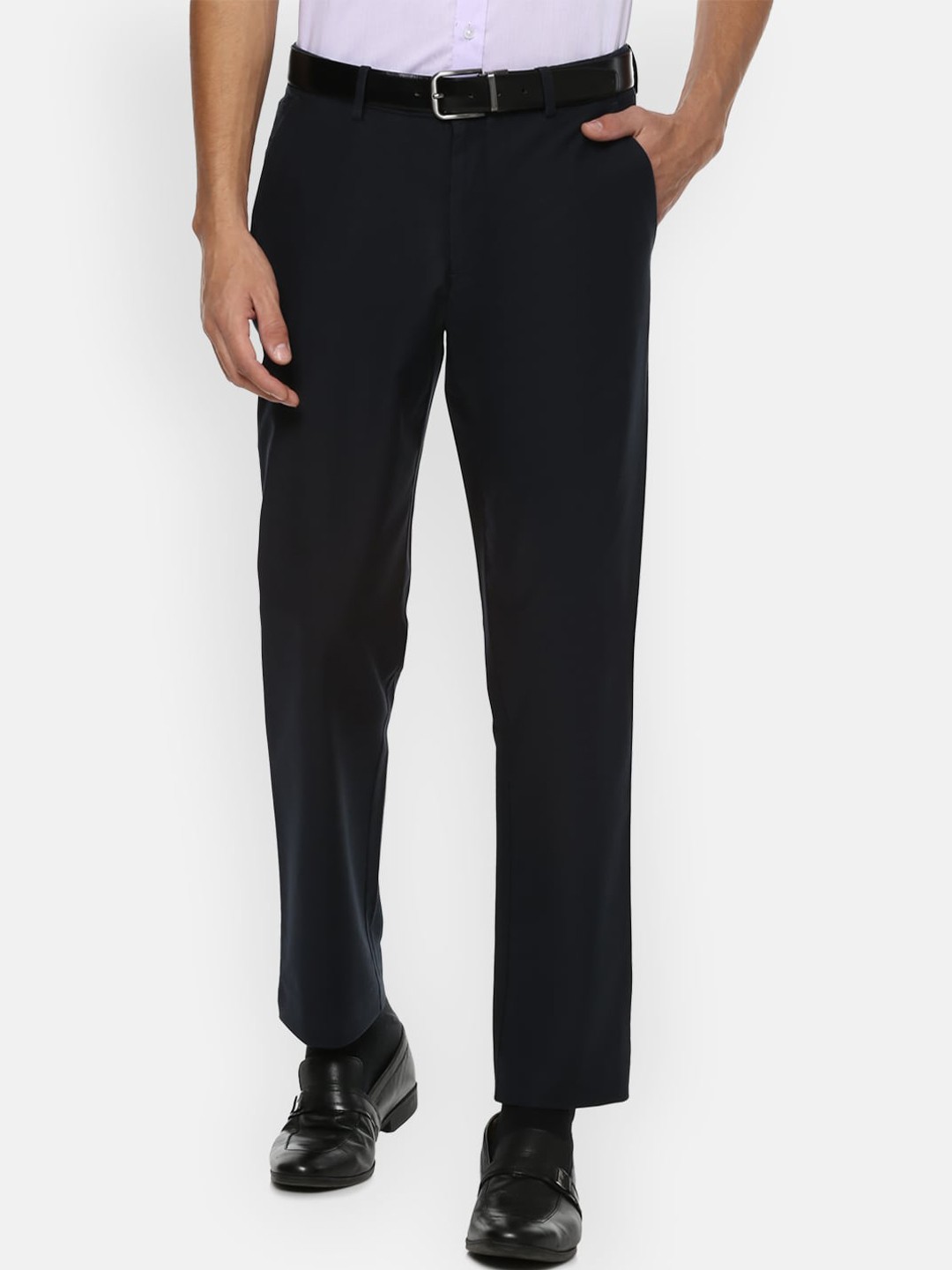 

Louis Philippe Men Black Slim Fit Formal Trousers