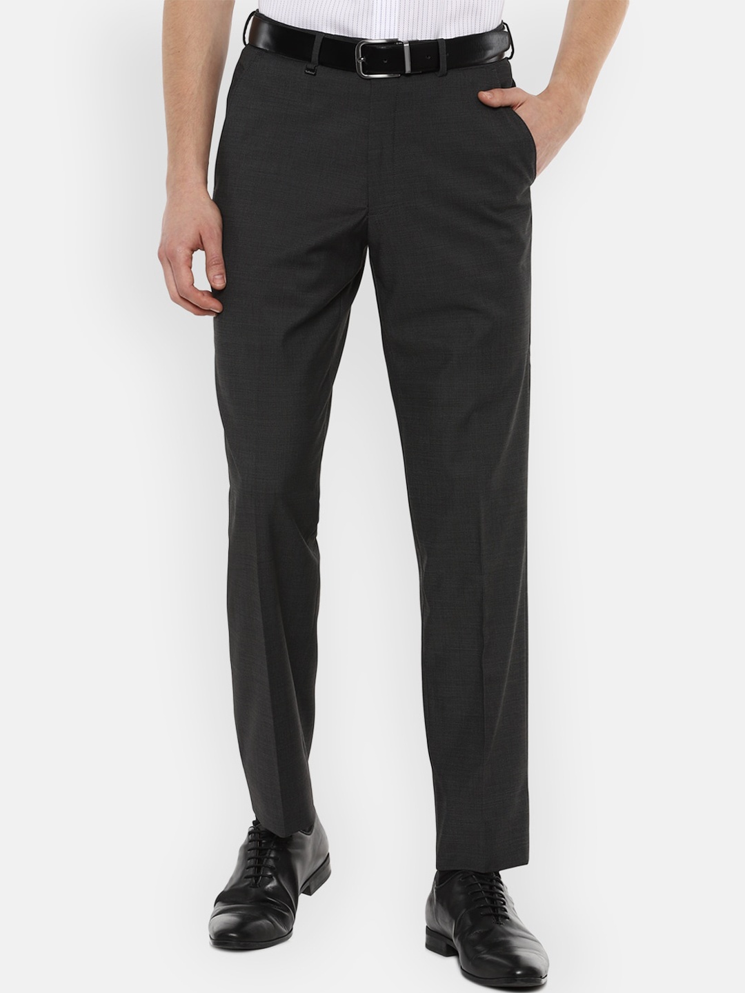 

Van Heusen Men Green Solid Regular Fit Trousers