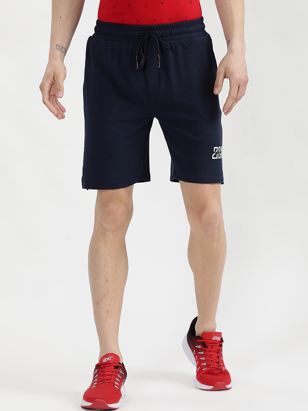 

V2 Value & Variety Men Navy Blue Cotton Sports Shorts