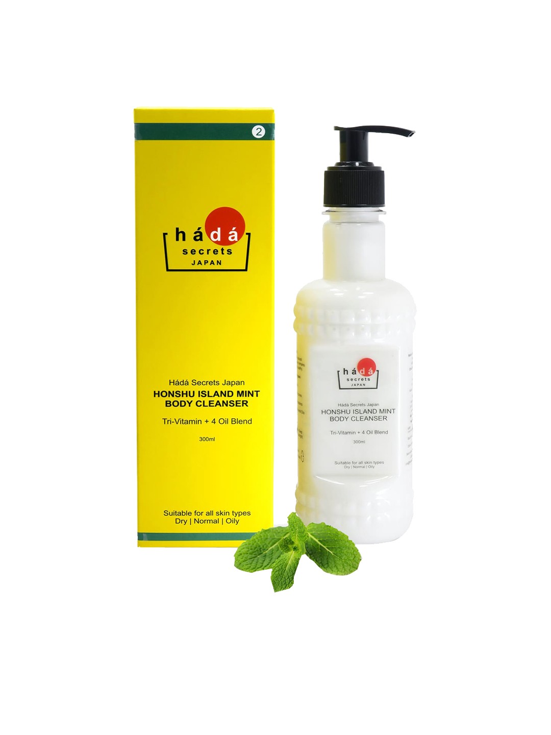 

Hada Secrets Japan White Honshu Island Mint Body Wash 300 Ml
