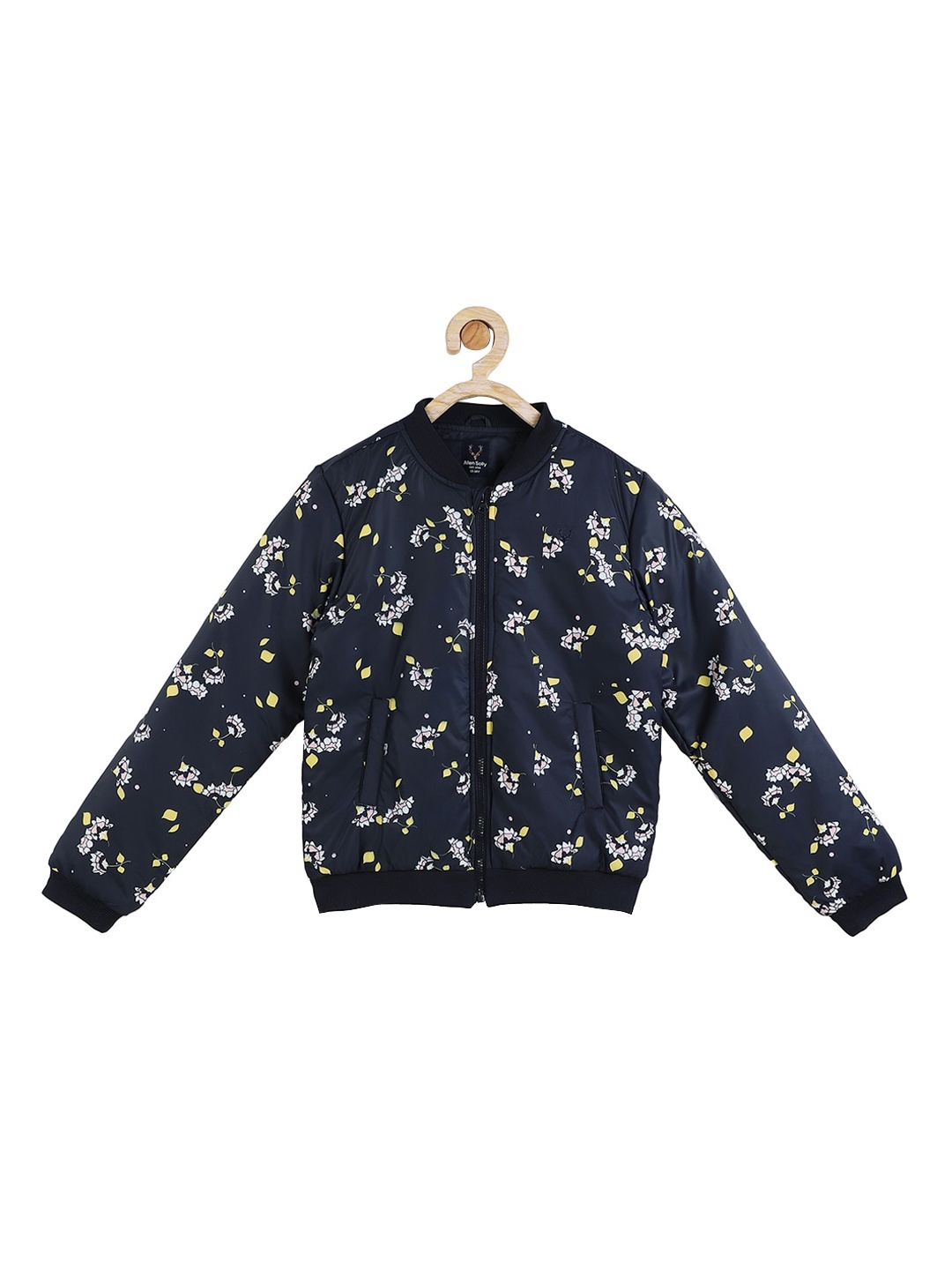 

Allen Solly Junior Girls Navy Blue Bomber Jacket