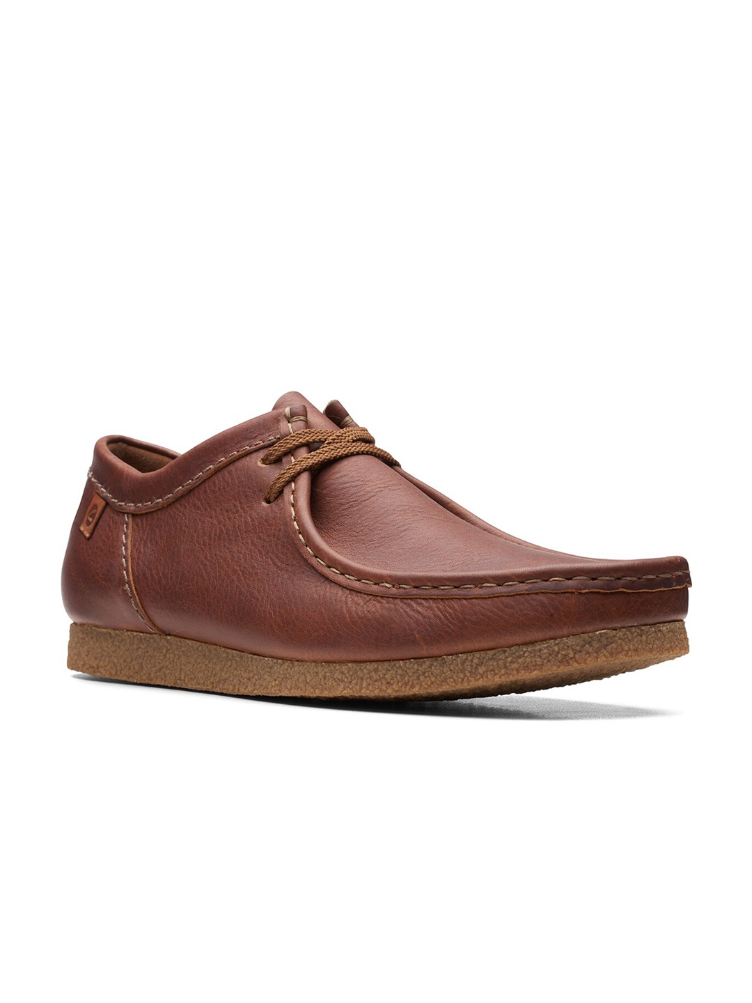 

Clarks Men Tan Leather Derbys