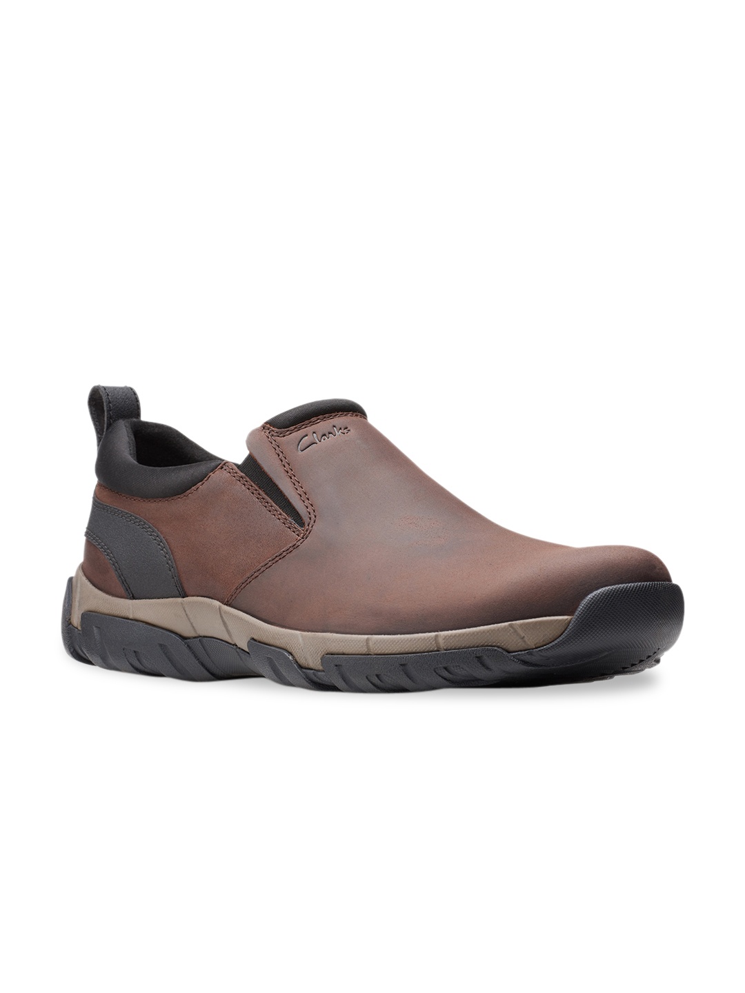 

Clarks Men Brown Leather Slip-Ons