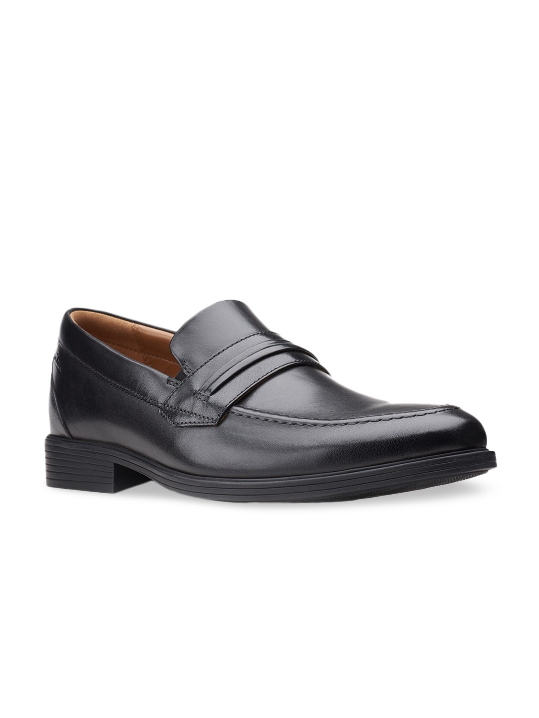 

Clarks Men Black Leather Formal Loafers