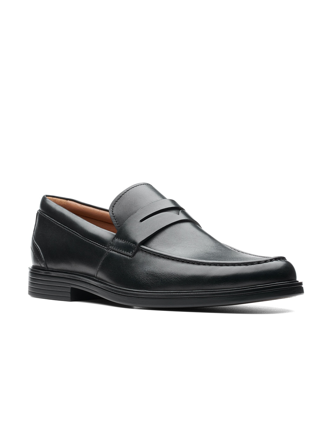 

Clarks Men Black Leather Formal Loafers