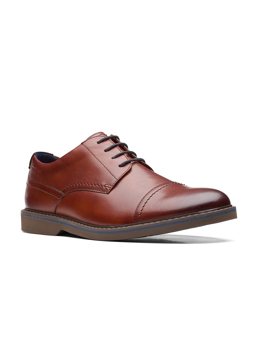 

Clarks Men Brown Solid Leather Formal Derbys
