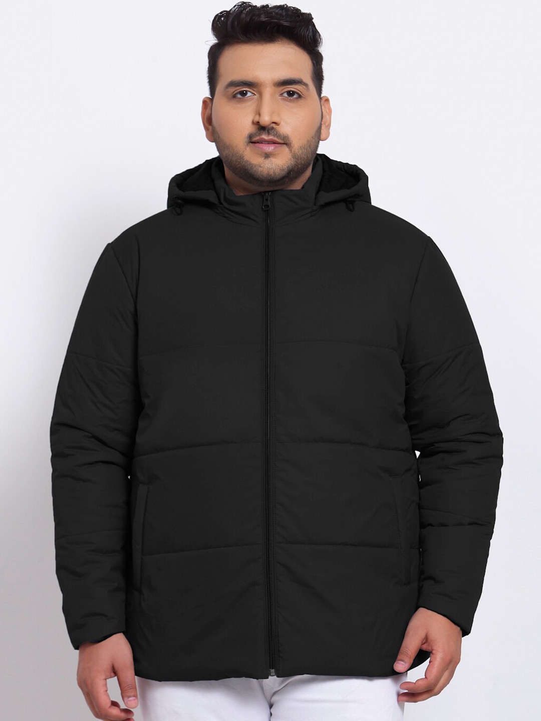 

plusS Men Black Padded Jacket