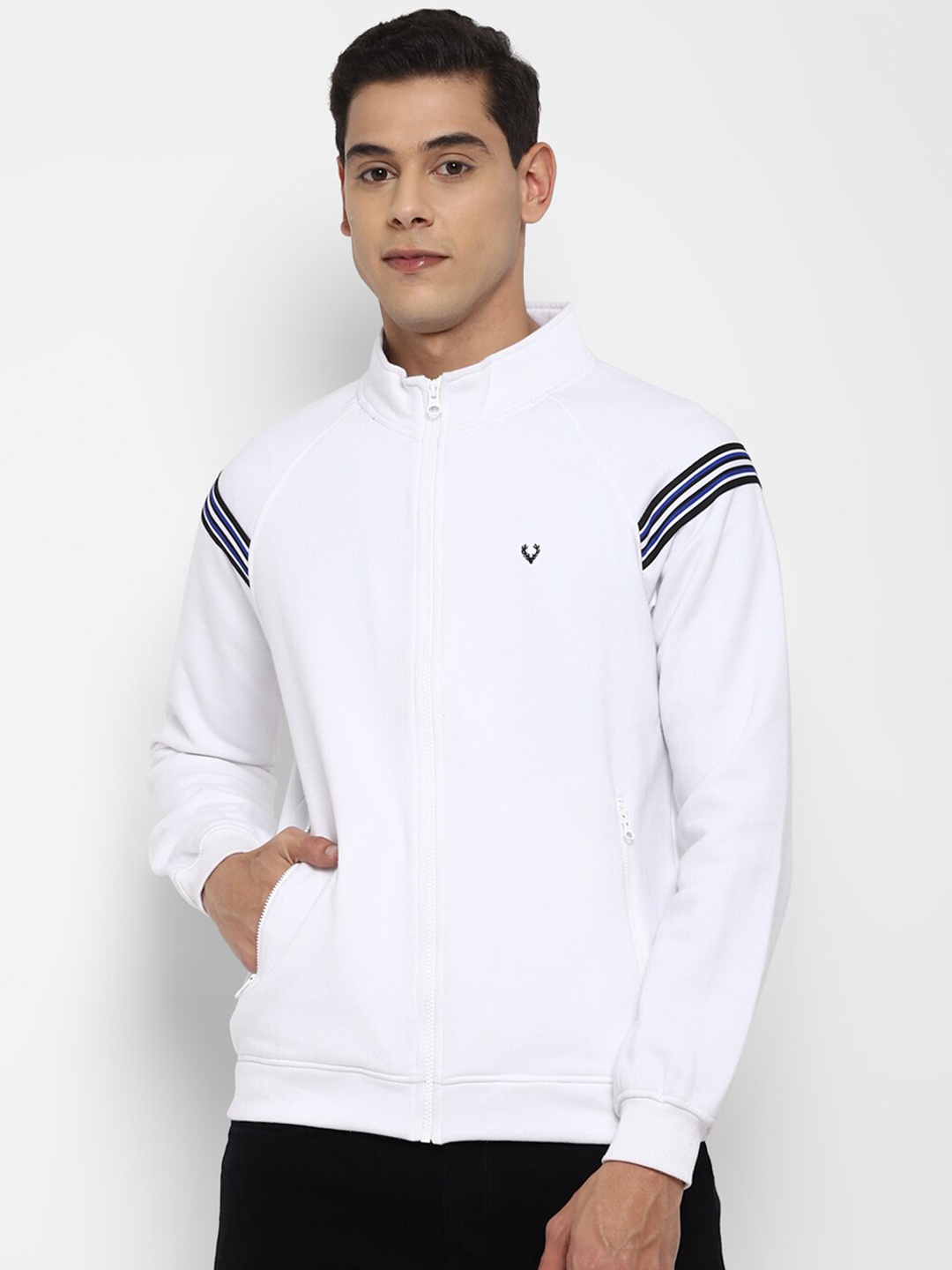 

Allen Solly Men White Front-Open Sweatshirt