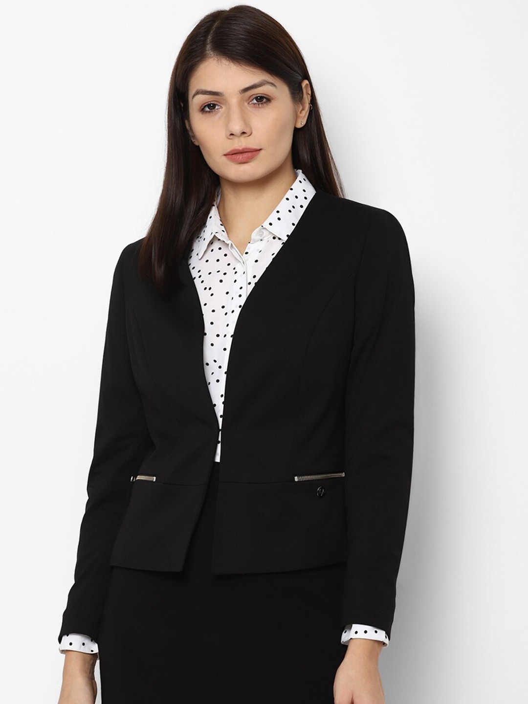 

Allen Solly Woman Black Solid Formal Blazer