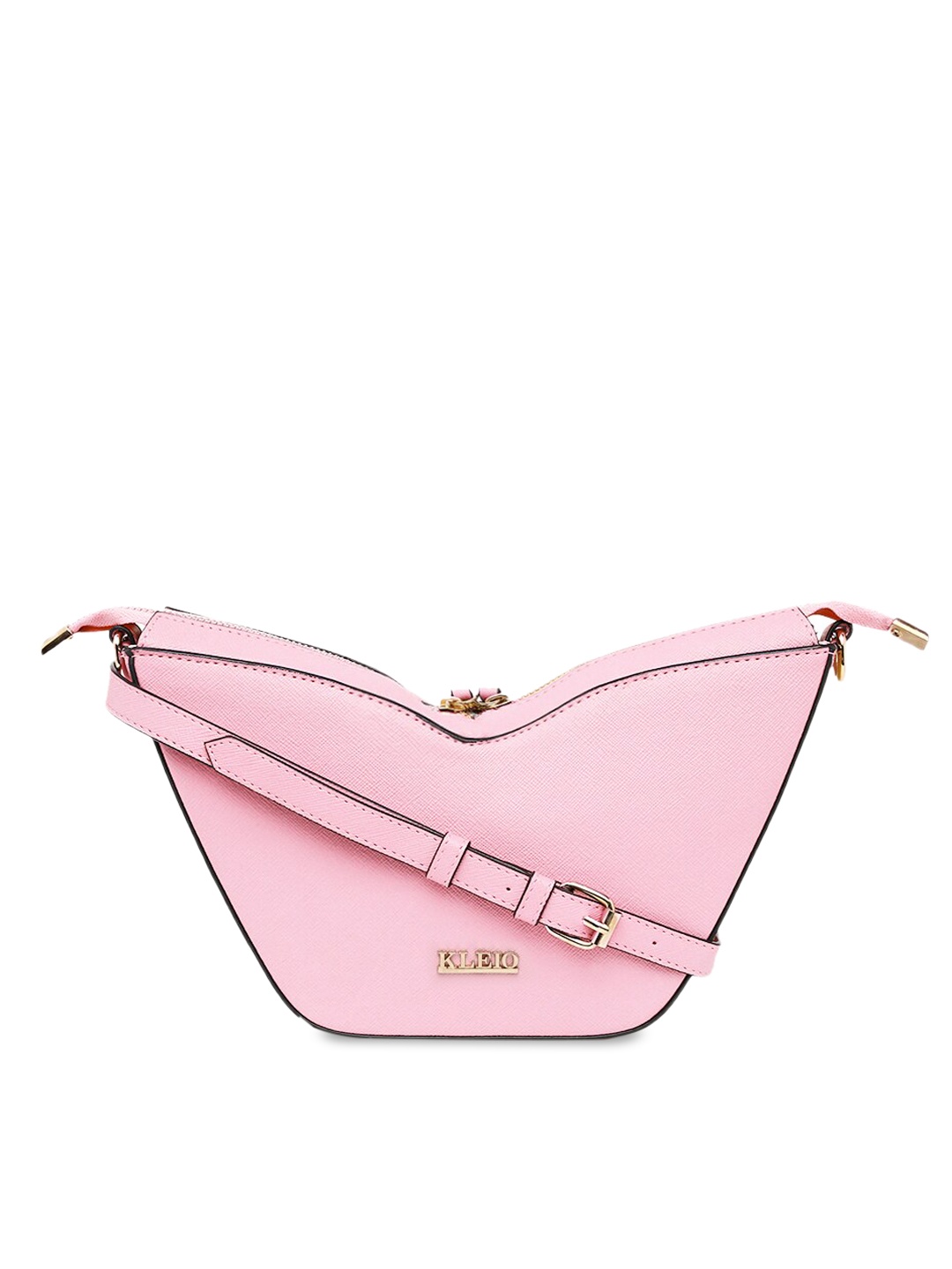 

KLEIO Women Unique Shaped Double Handle Handbag, Pink