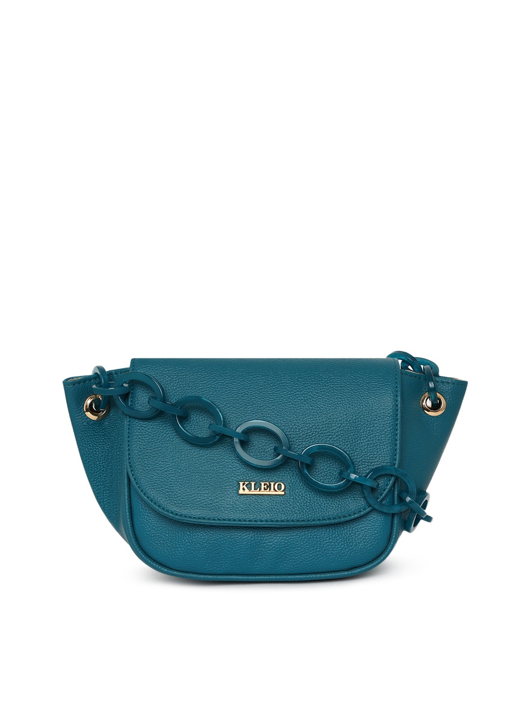 

KLEIO Teal Green Solid Shoulder Bag
