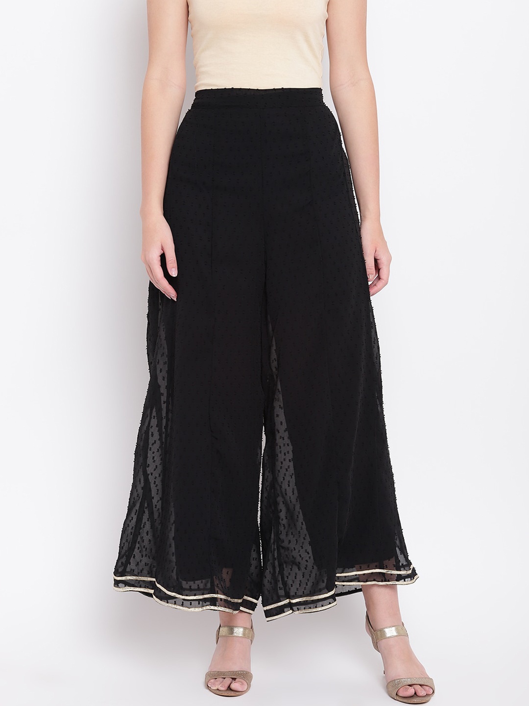 

RIVI Women Black Ethnic Palazzos