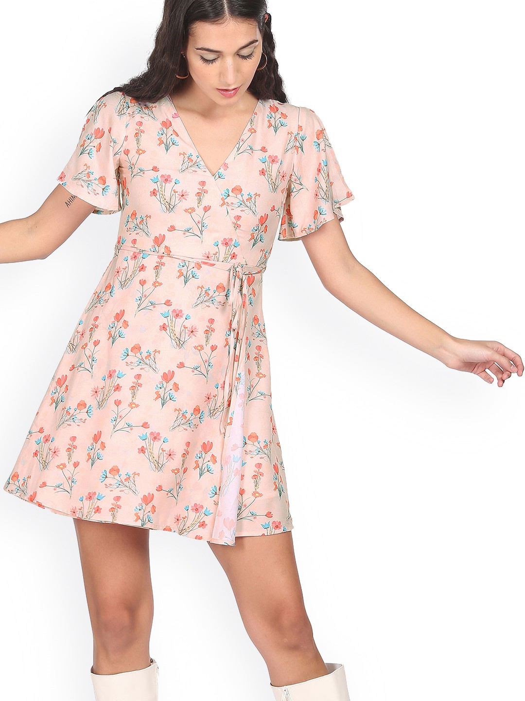 

Sugr Pink Floral Mini Dress