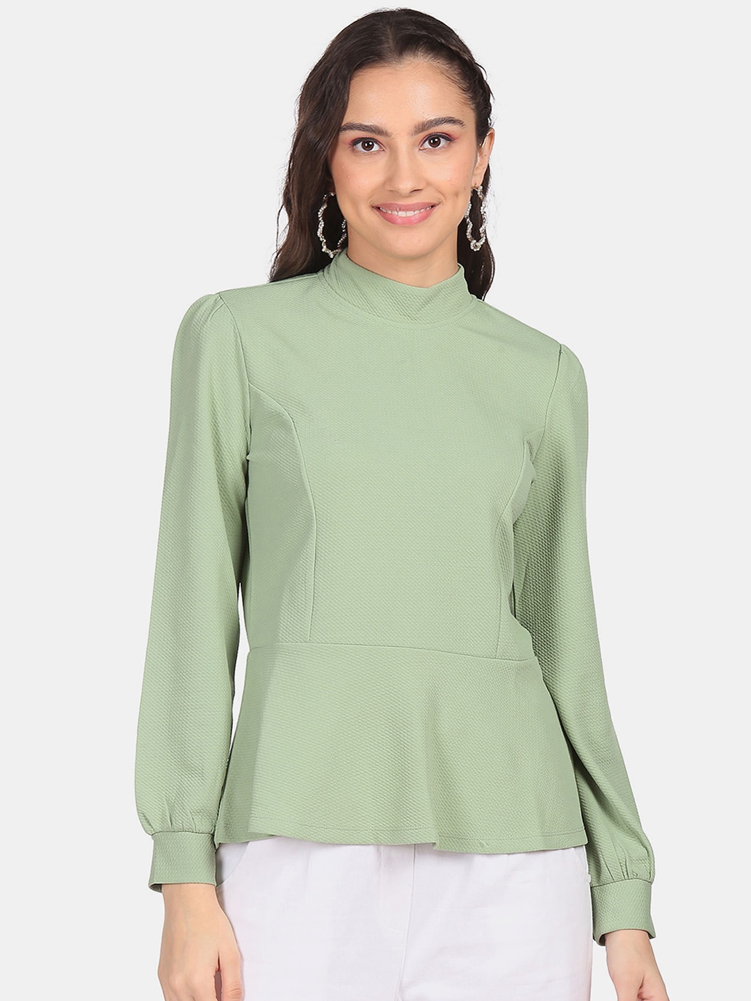 

Sugr Green Peplum Top