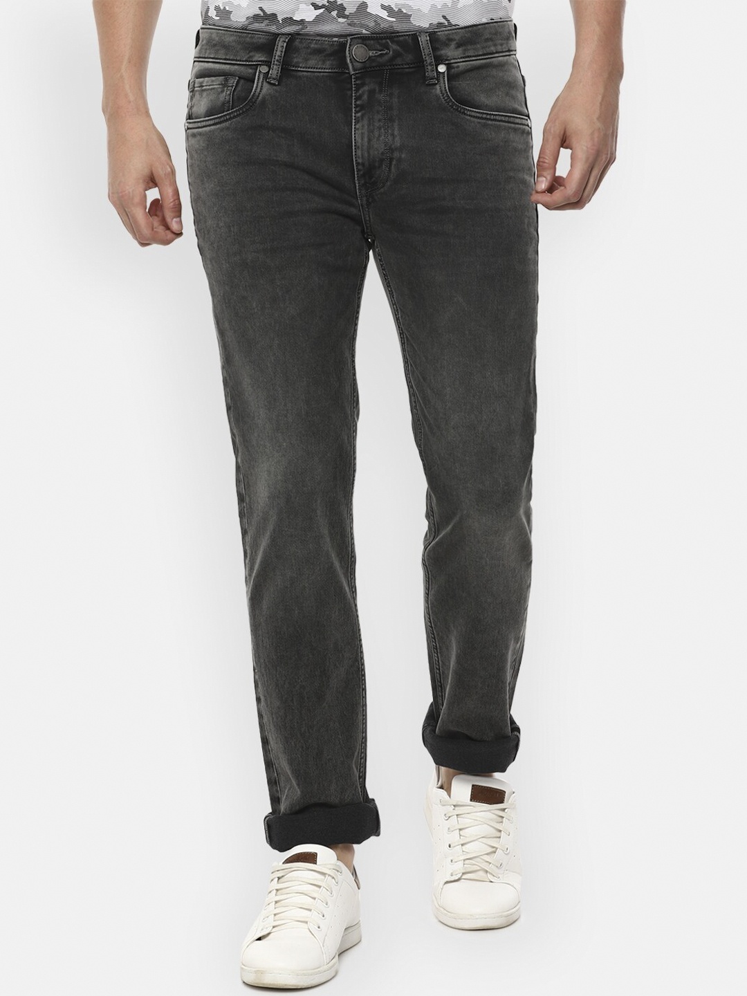 

Louis Philippe Jeans Men Grey Light Fade Jeans