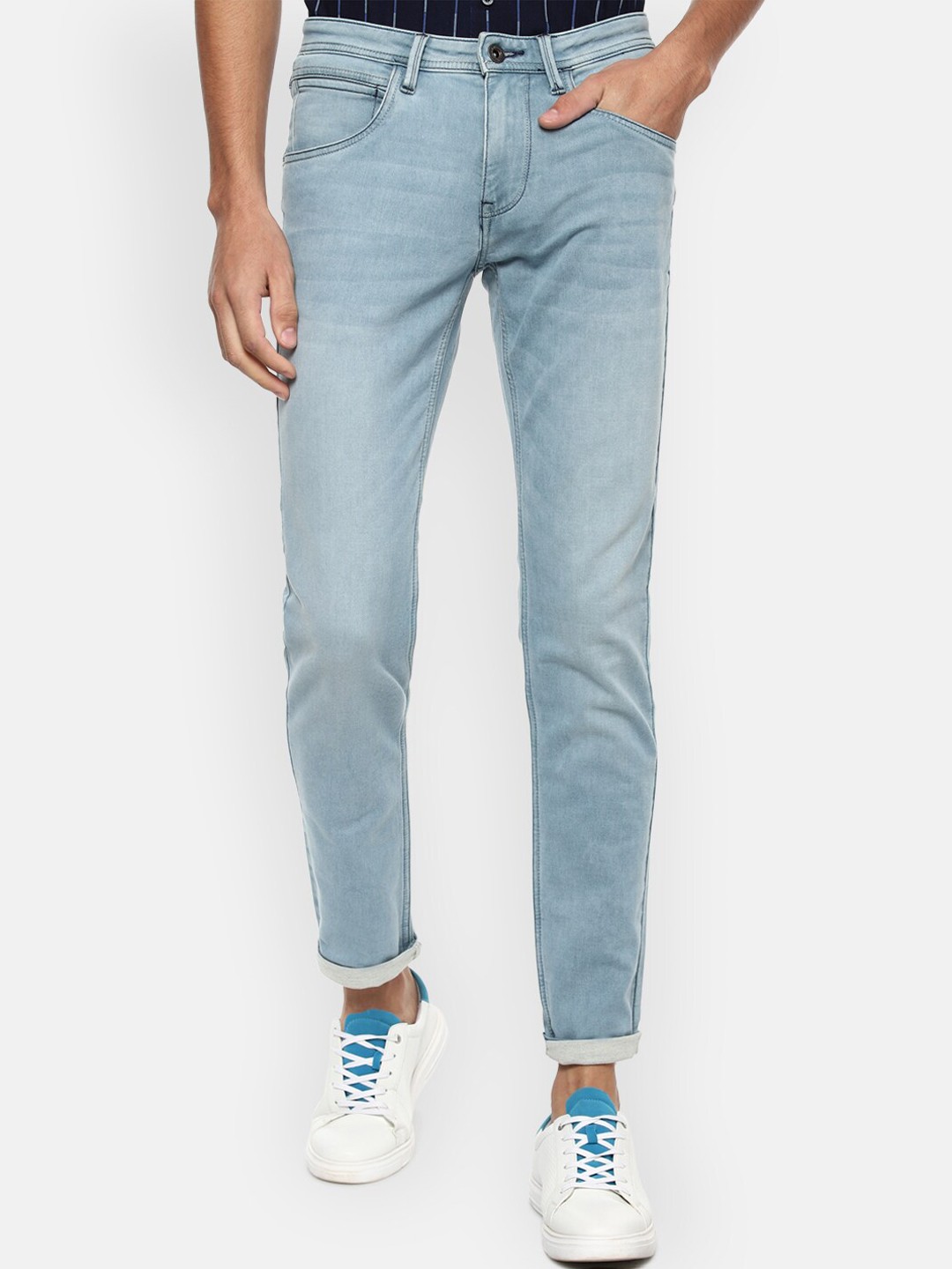 

VAN HEUSEN DENIM LABS Men Blue Skinny Fit Heavy Fade Jeans
