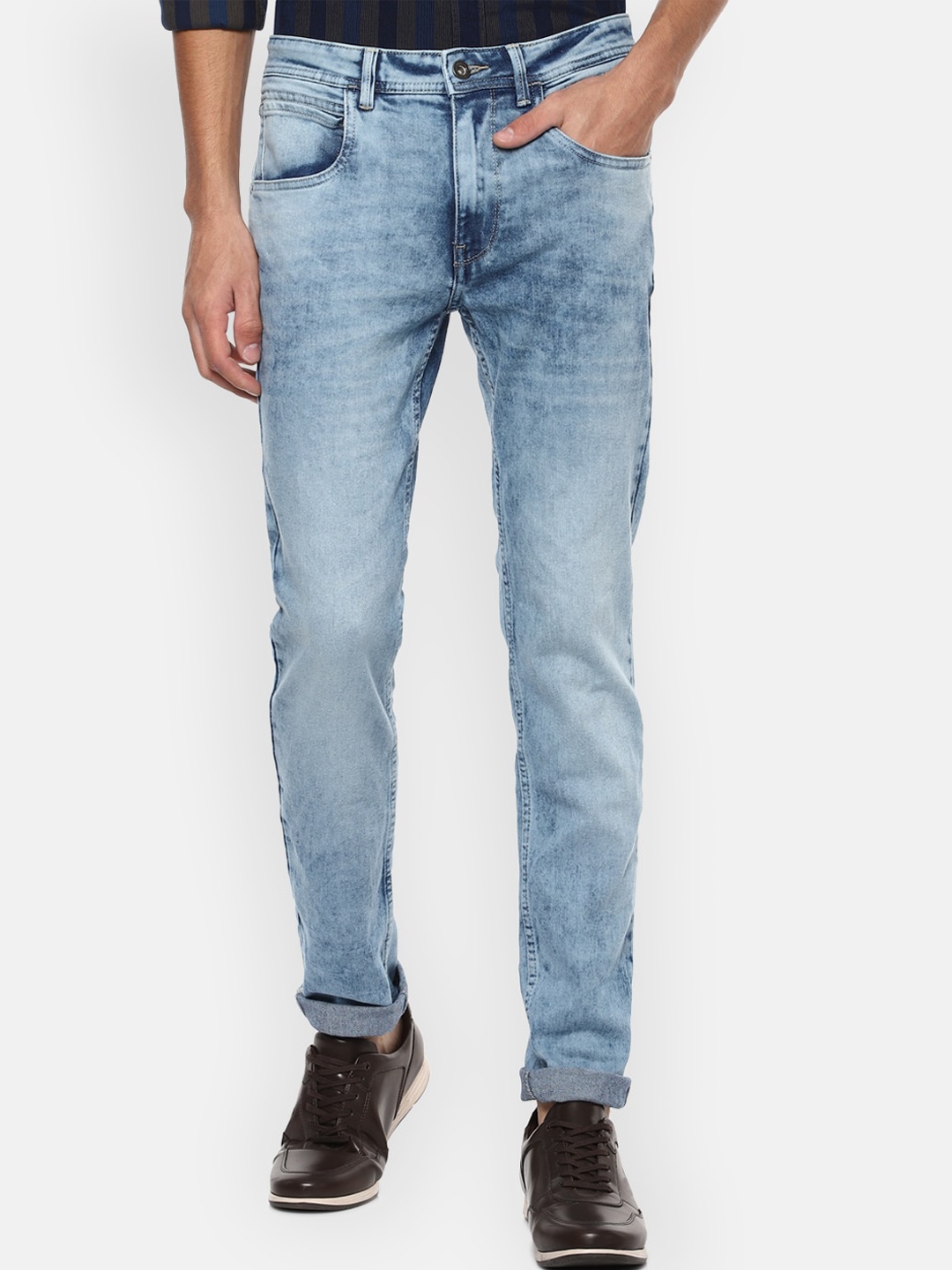 

VAN HEUSEN DENIM LABS Men Blue Skinny Fit Heavy Fade Jeans