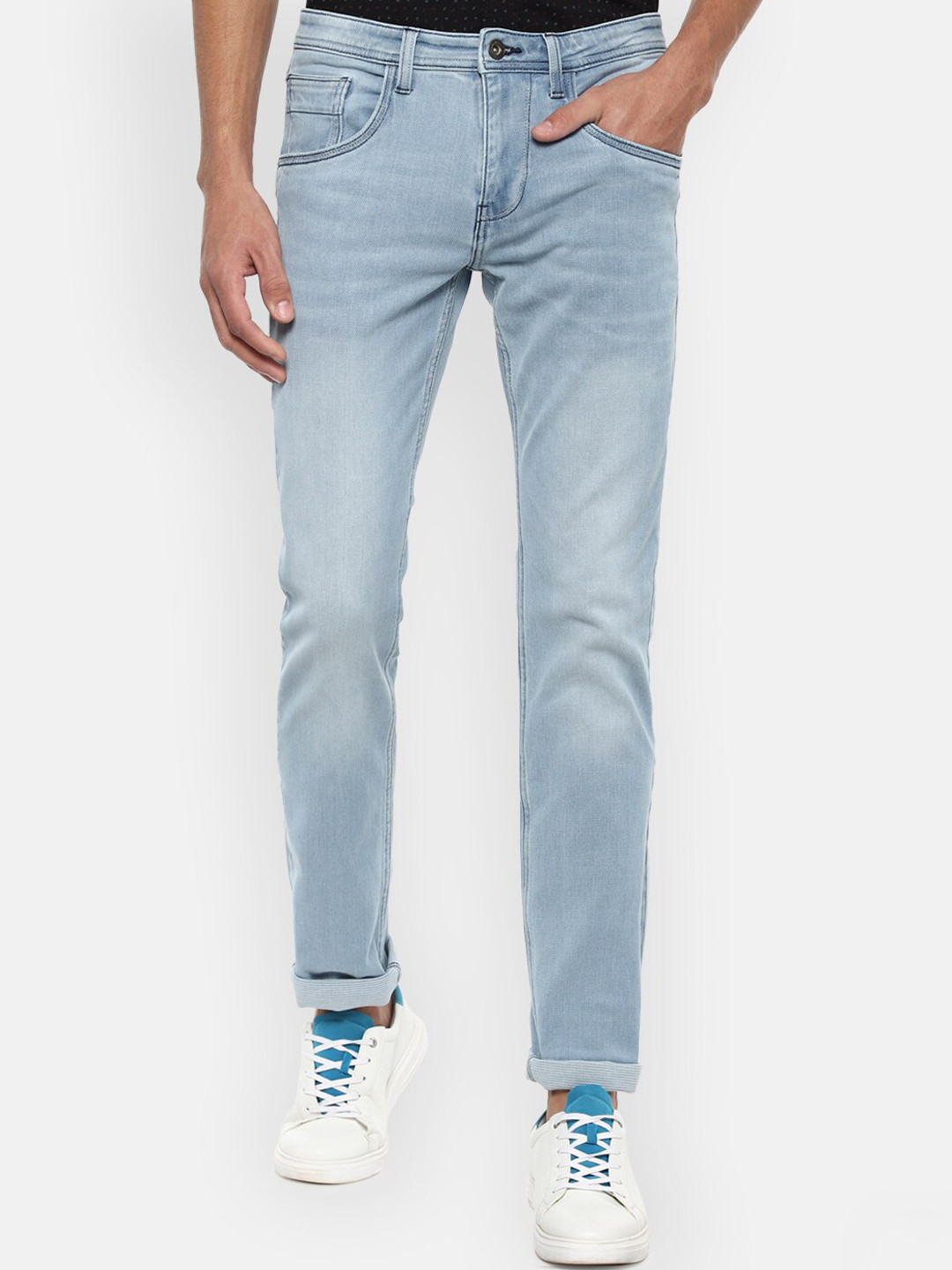 

VAN HEUSEN DENIM LABS Men Blue Slim Fit Heavy Fade Jeans