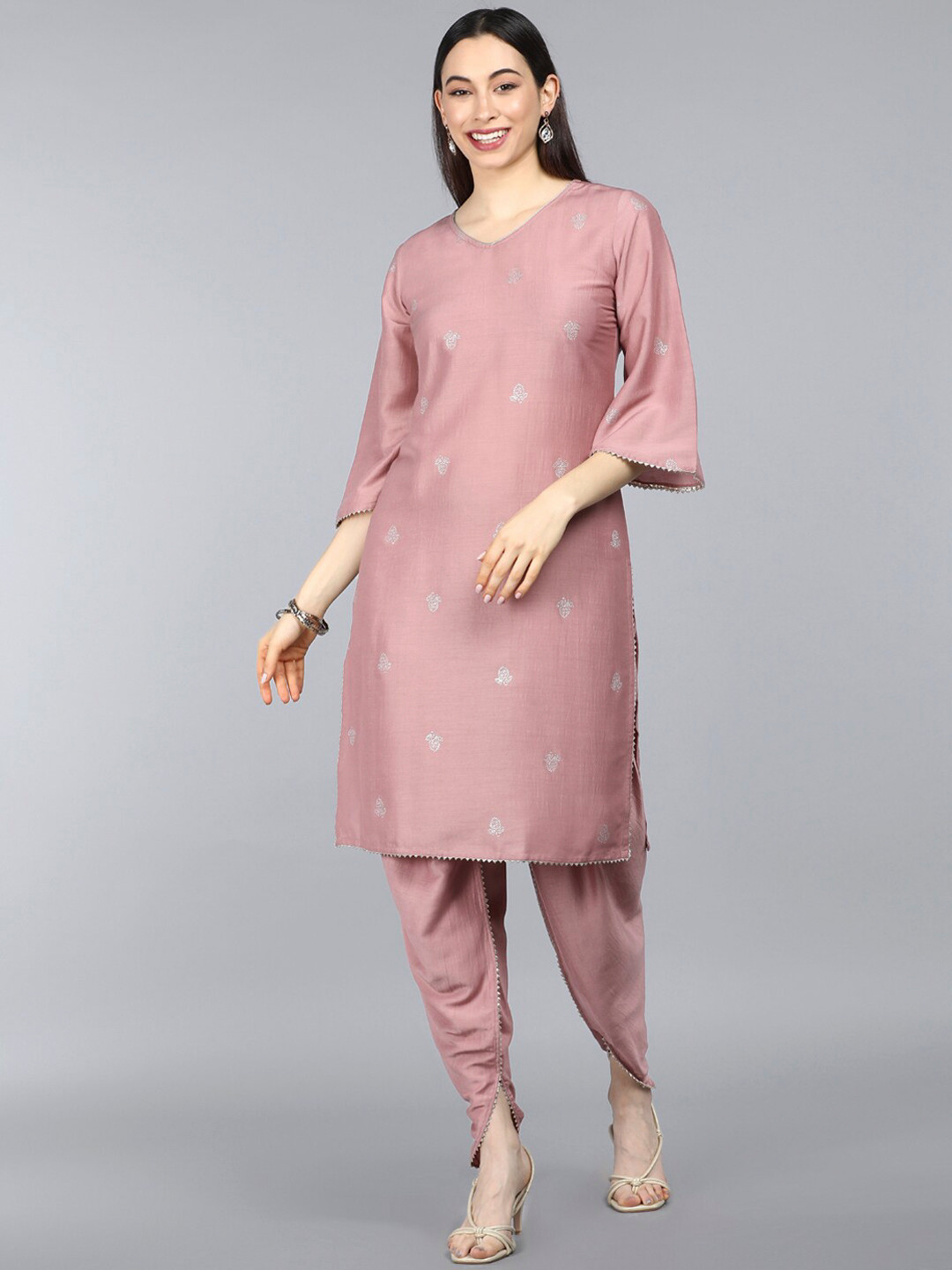 

AHIKA Women Mauve Kurta with Dhoti Pants