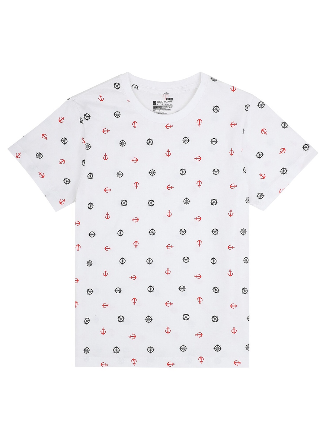 

PROTEENS Boys White Nautical Printed T-shirt