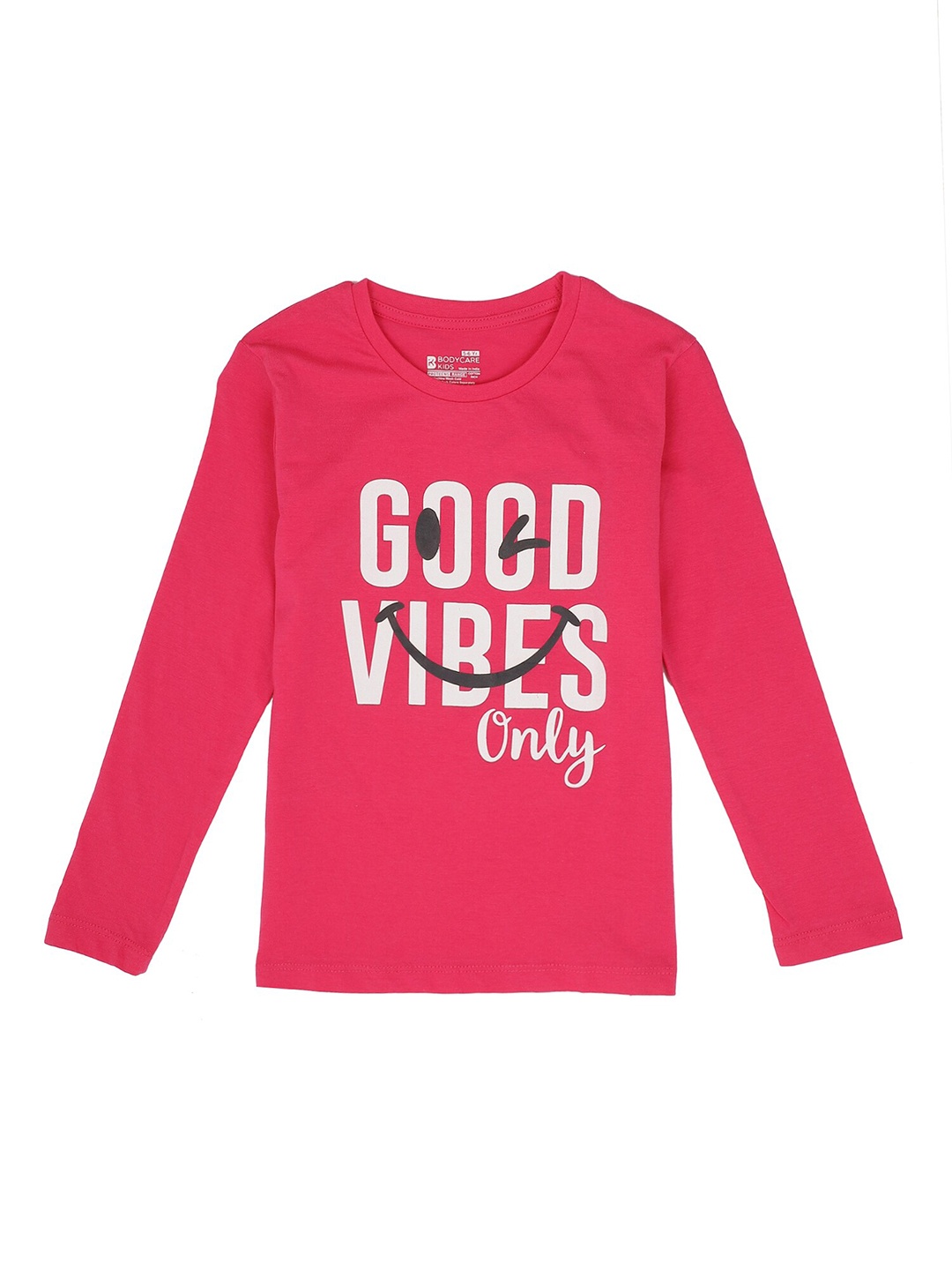 

PROTEENS Girls Pink & White Cotton Typography Print T-shirt