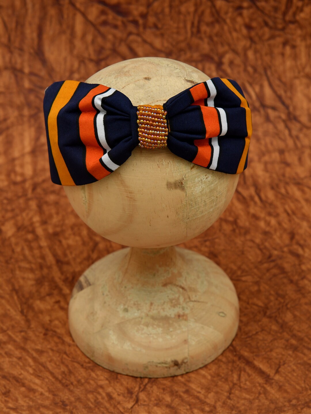 

FUNKRAFTS Girls Navy Blue & Yellow Knotted Hairband