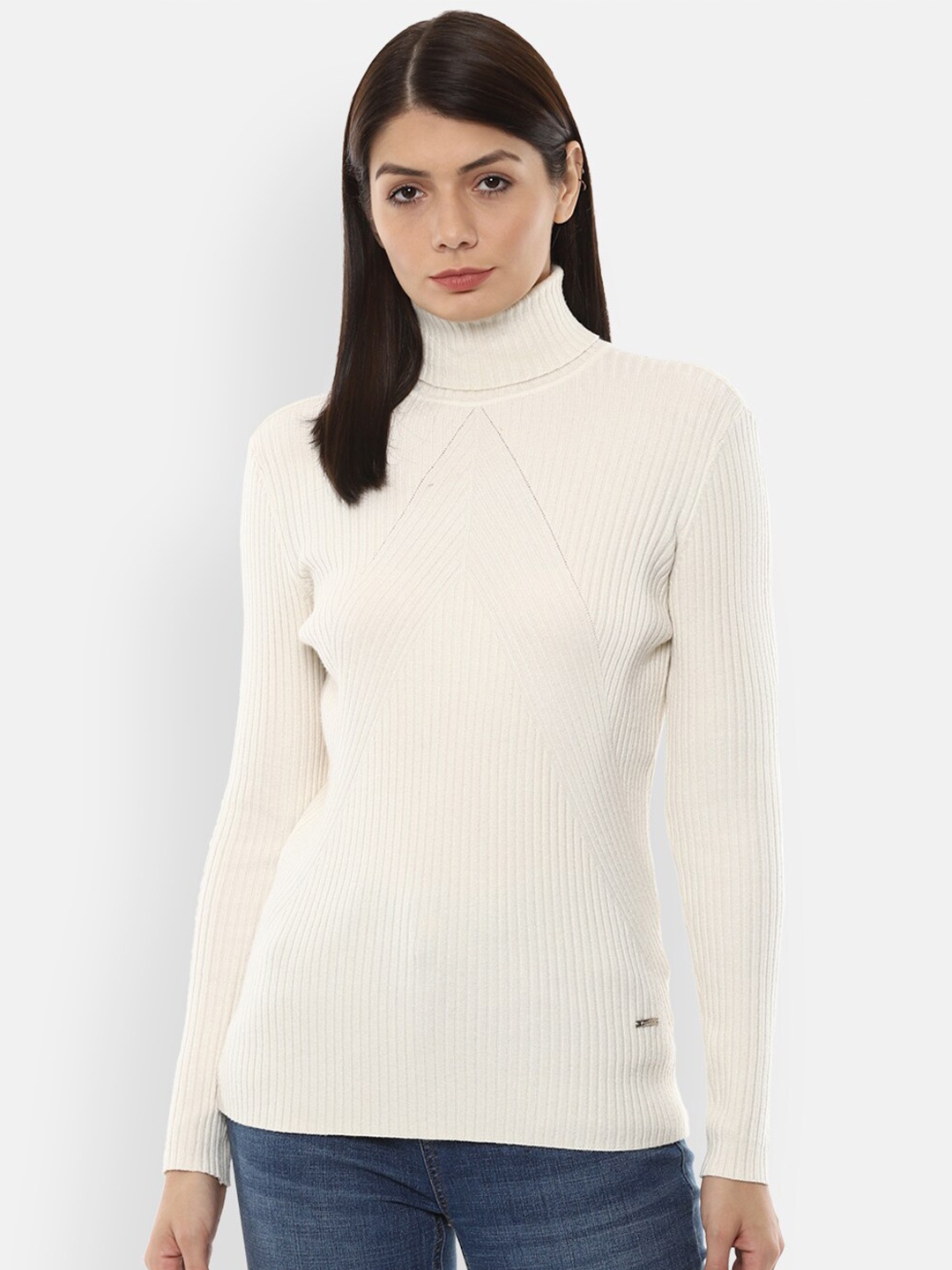 

Van Heusen Woman White High Neck Top
