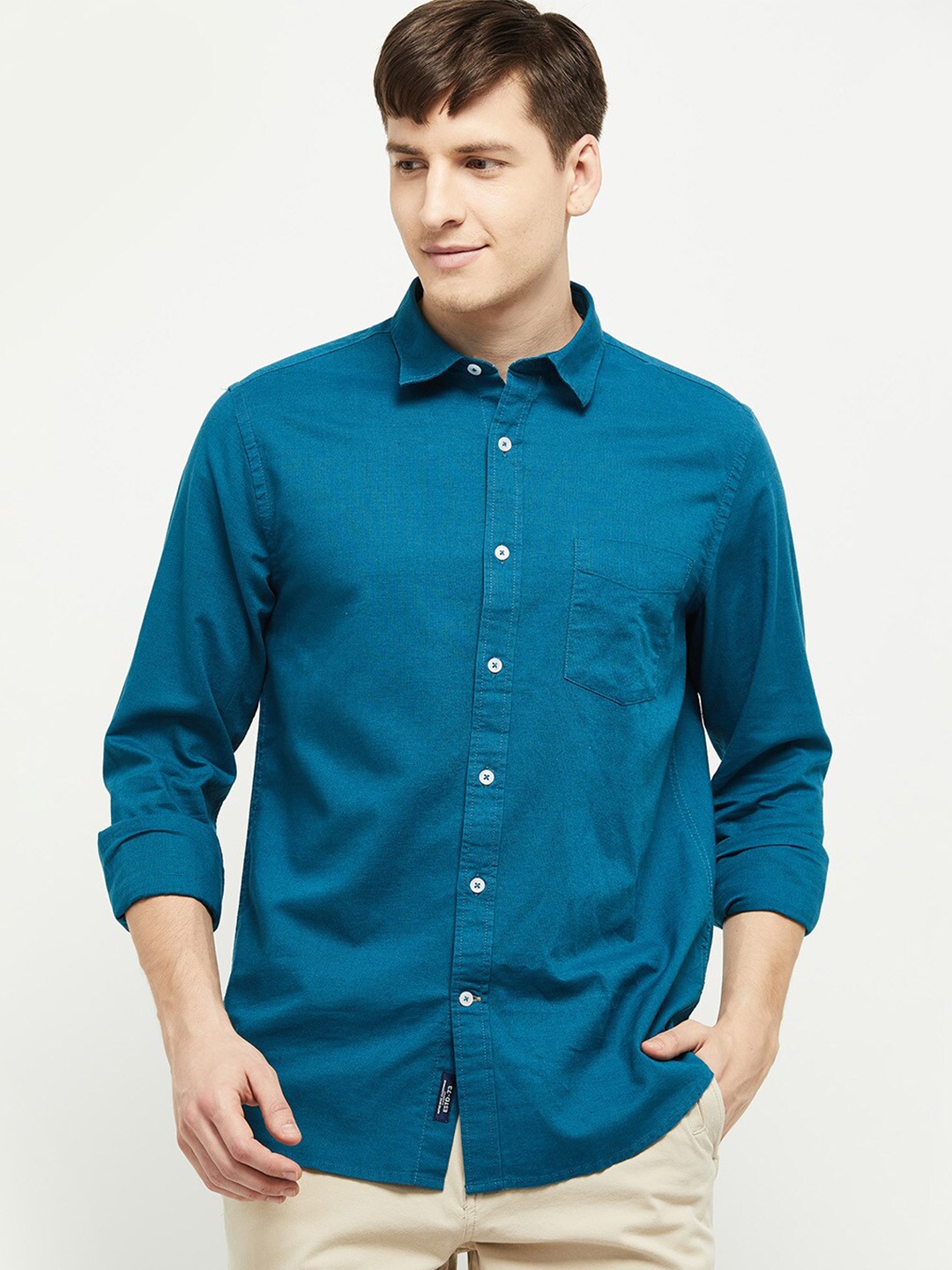 

max Men Blue Casual Shirt