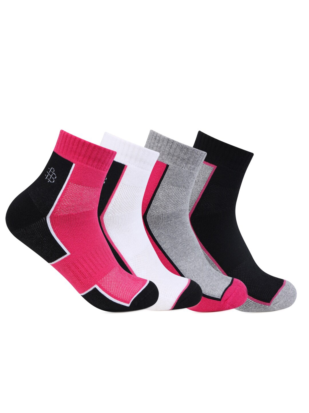 

Bonjour Women Pack Of 4 Ankle-Length Socks, White