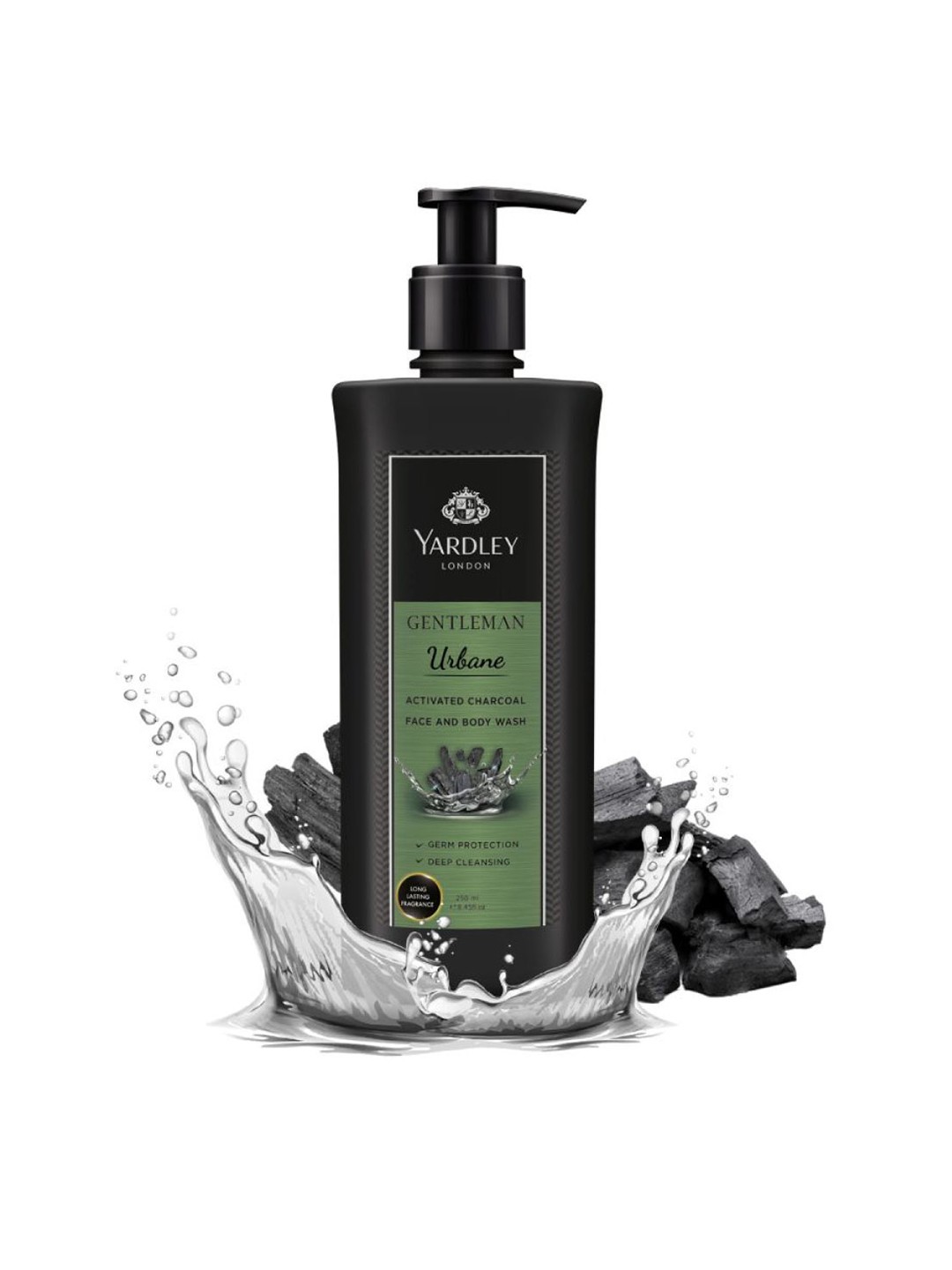 

YARDLEY LONDON Gentleman Urbane Activated Charcoal Face & Body Wash - 250 ml, Black