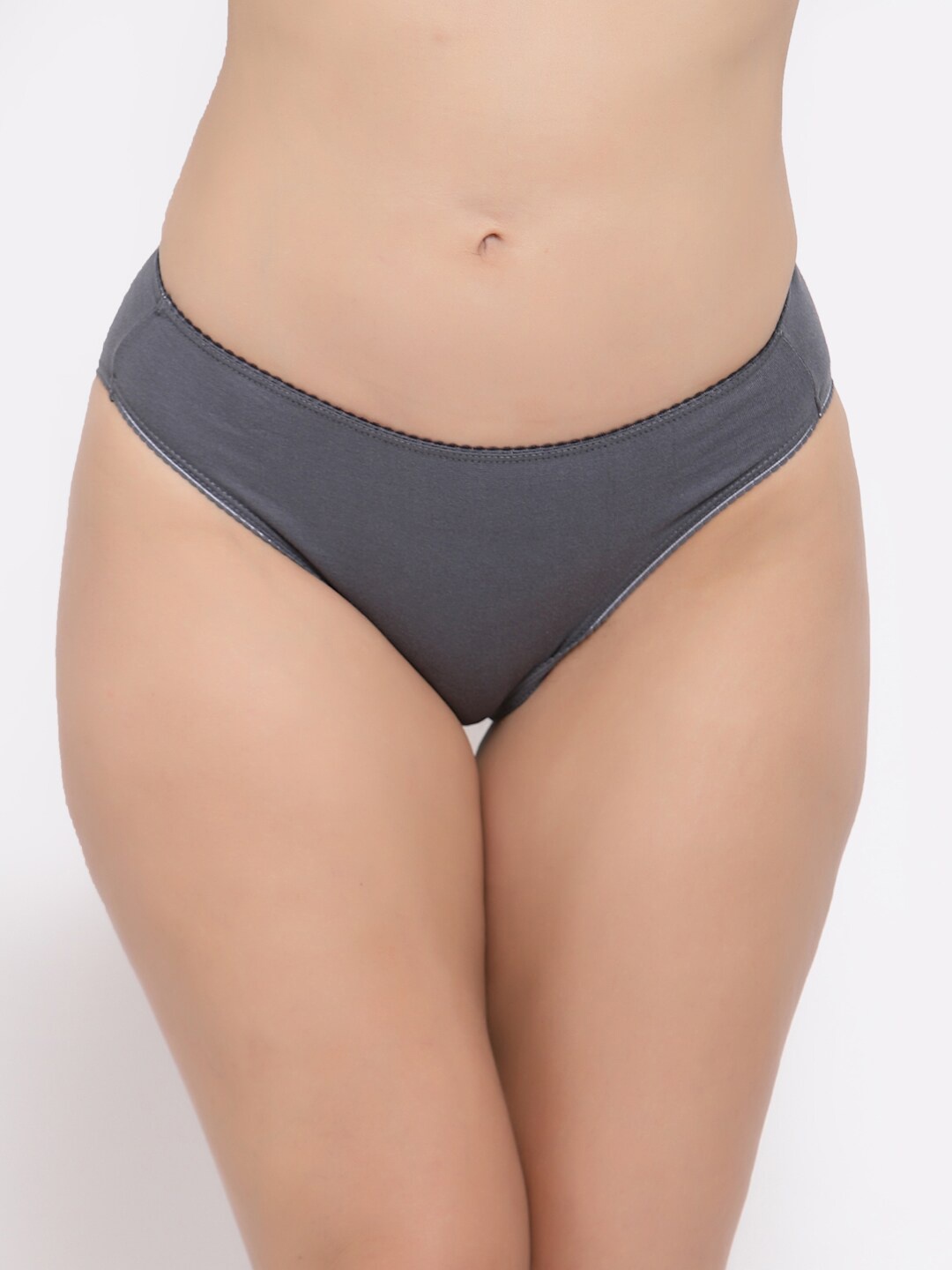 

Softrose Women Grey Low-Rise Bikini Briefs - LBN001SI_S