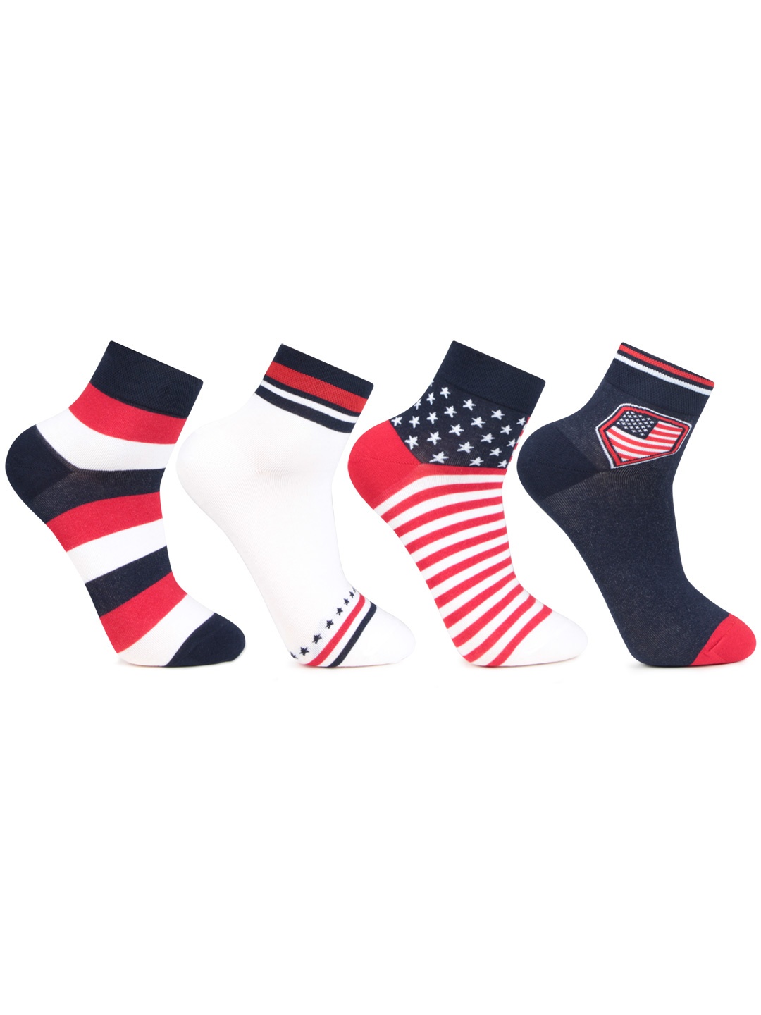 

Bonjour Men Pack Of 4 Assorted Above Ankle-Length Socks