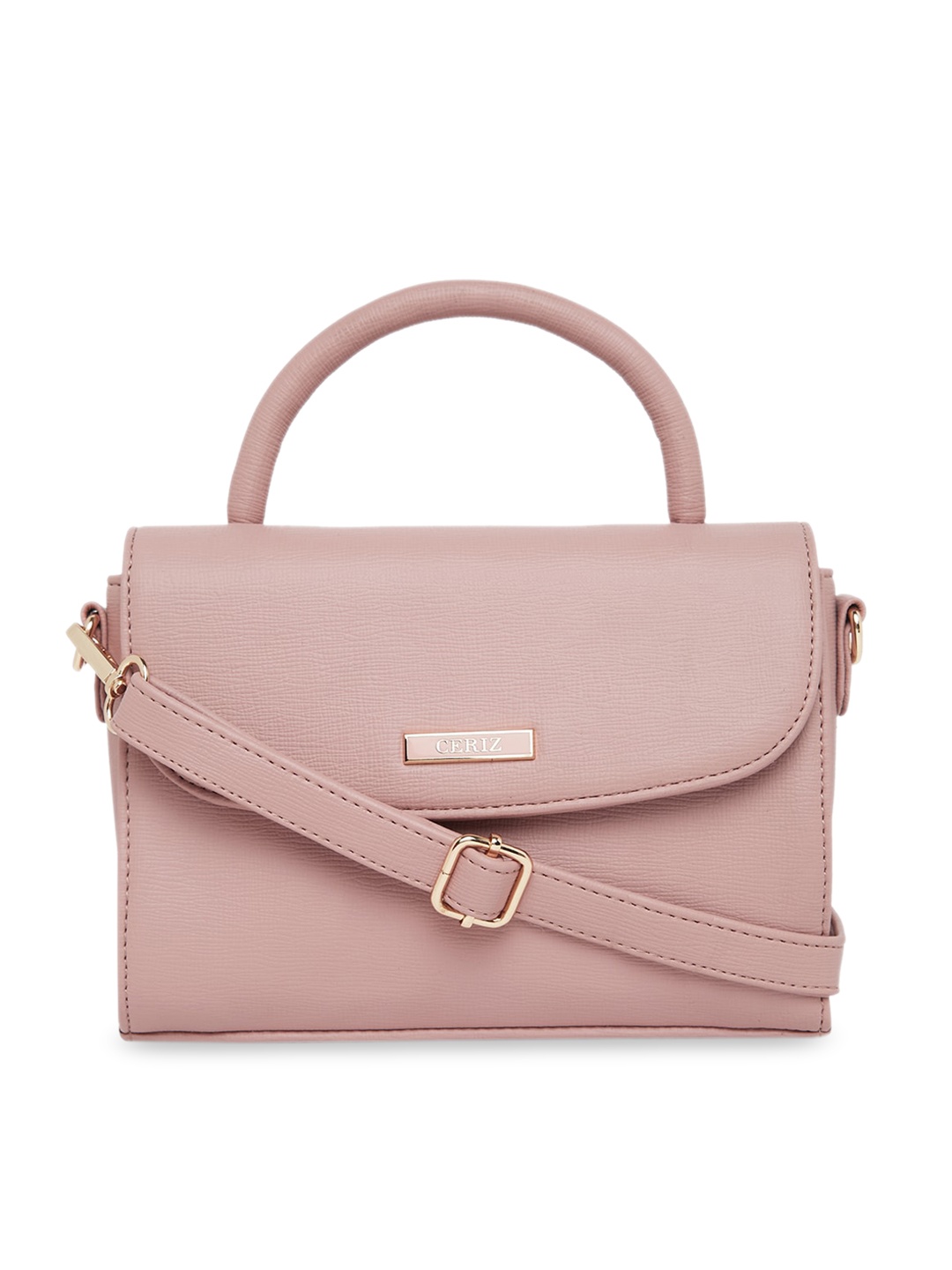 

CERIZ Pink Structured Satchel