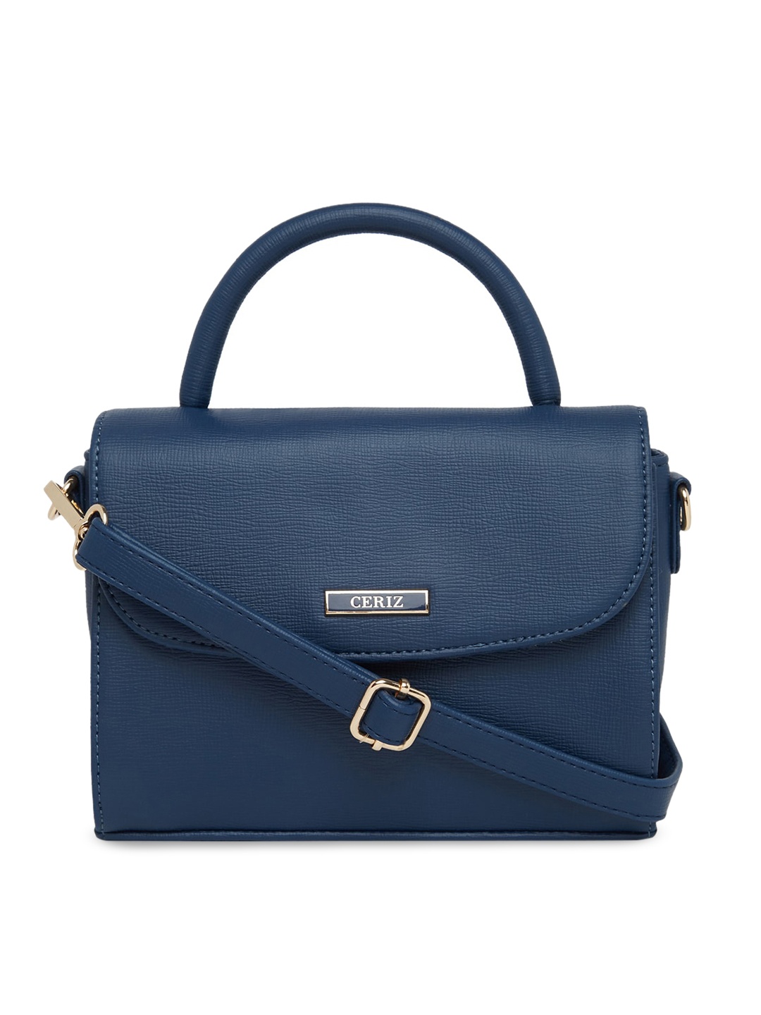 

CERIZ Navy Blue Structured Satchel