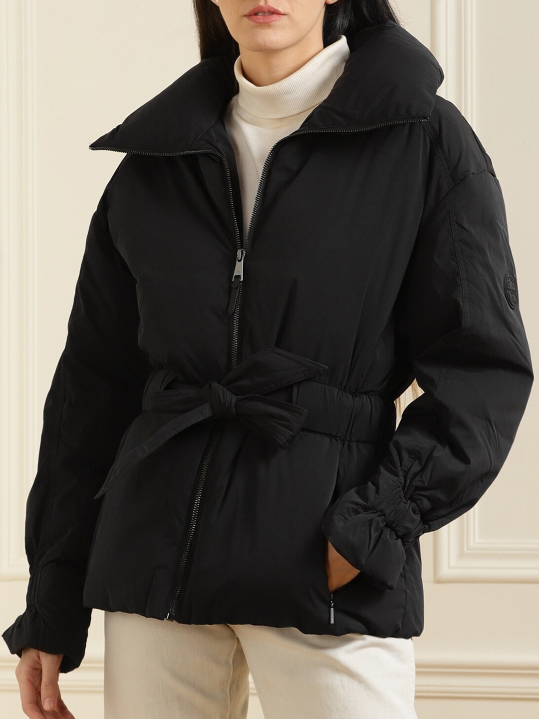 

Ted Baker Women Black Windcheater Belted Puffer Jacket