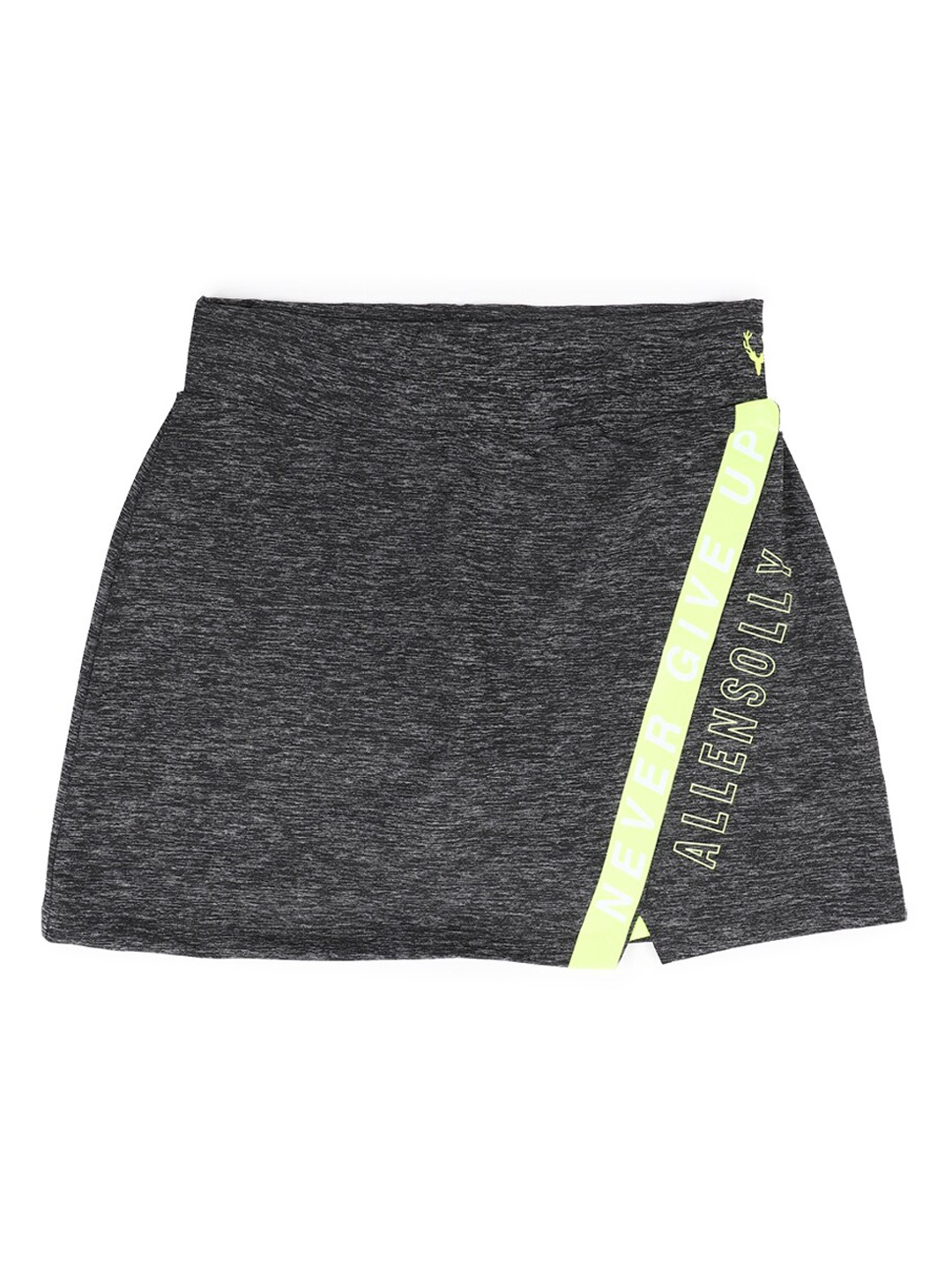 

Allen Solly Junior Girls Charcoal Grey Solid Mini Skirt