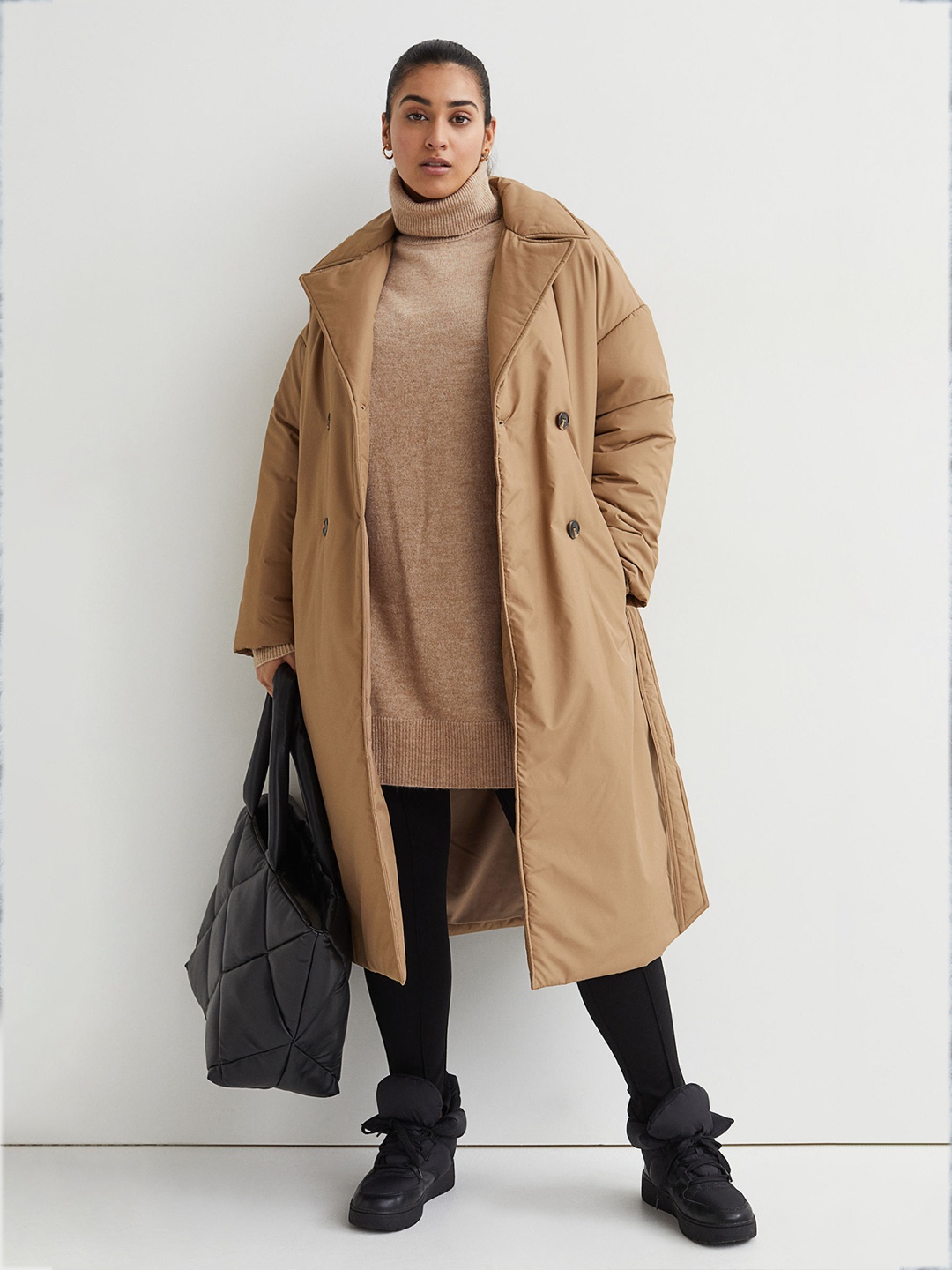 

H&M Women Beige Polo-Neck Jumper