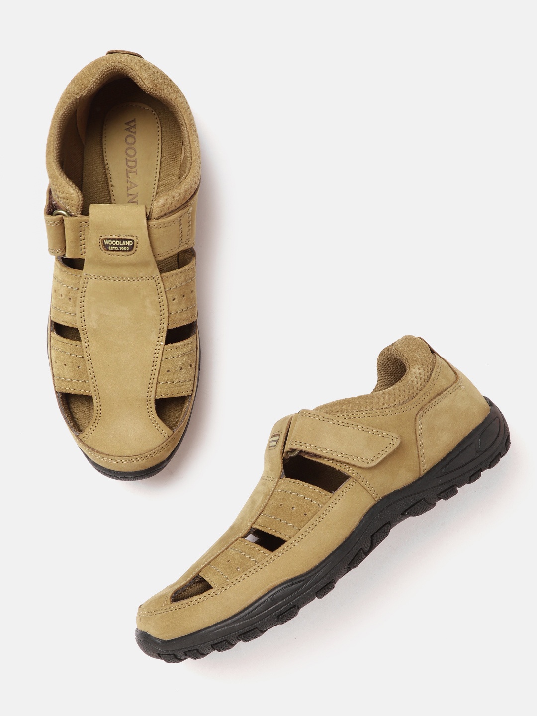 

Woodland Men Camel Brown Solid Sports Sandals