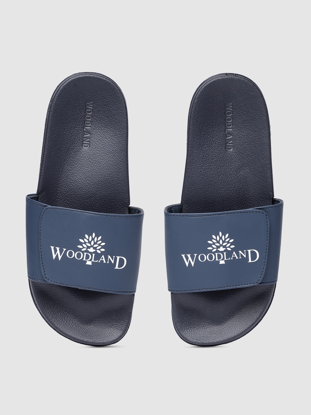 

Woodland Men Navy Blue Printed Sliders
